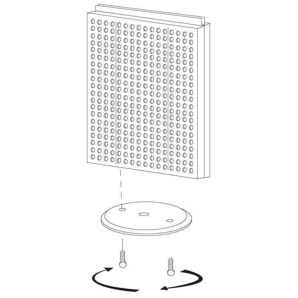 Revolving 16"W x 20.25"H Pegboard Counter Display