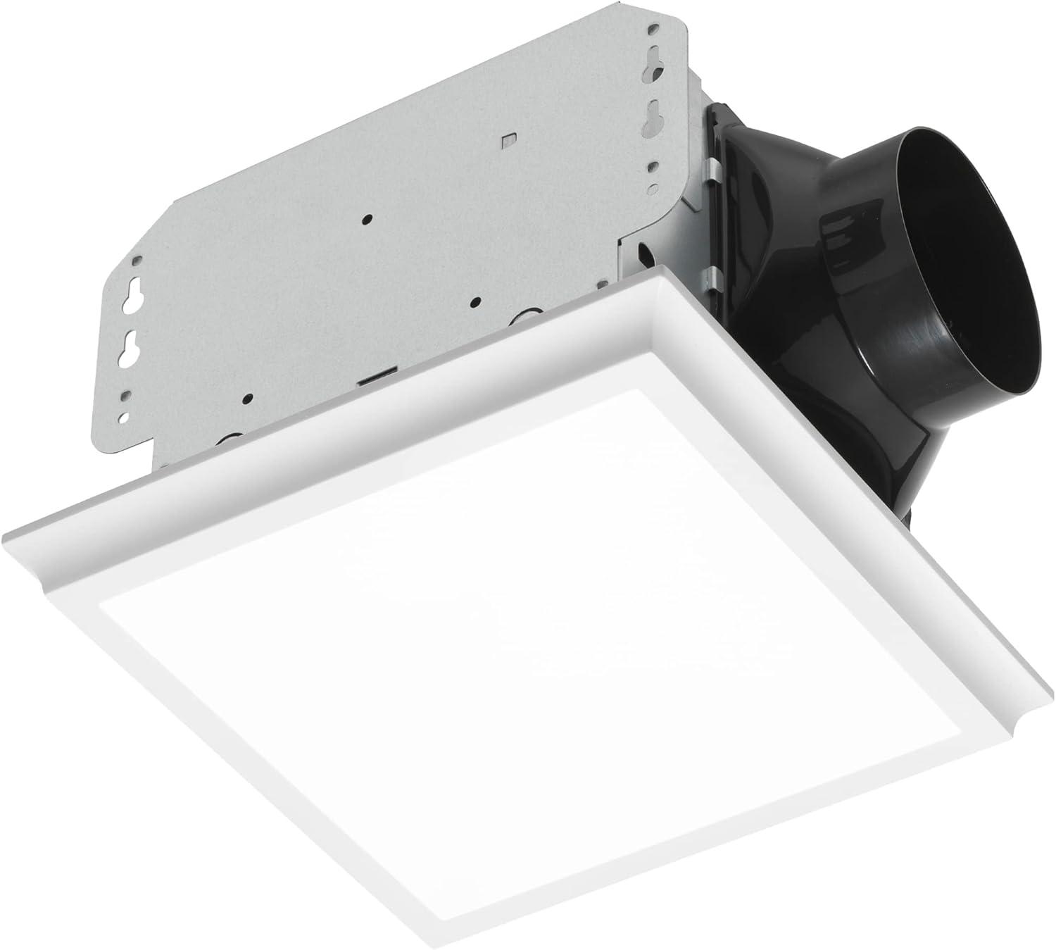 White Dimmable LED Ceiling Mount Exhaust Fan 110 CFM