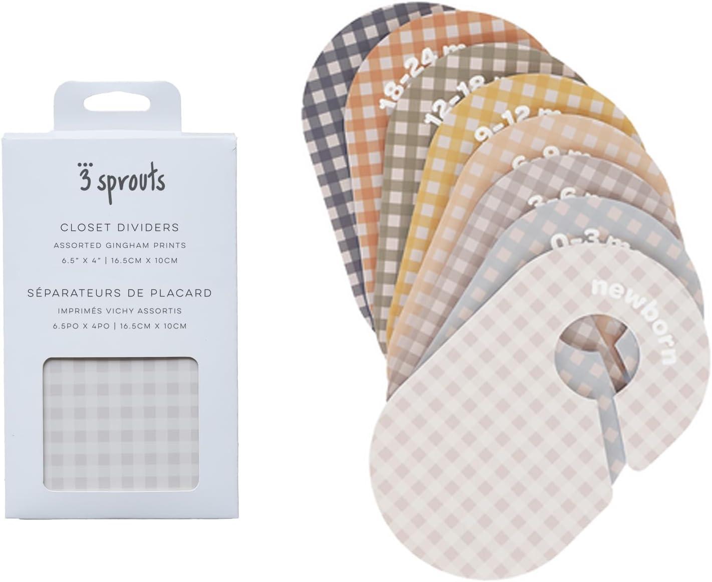 Gingham Polypropylene Baby Closet Dividers Set of 8