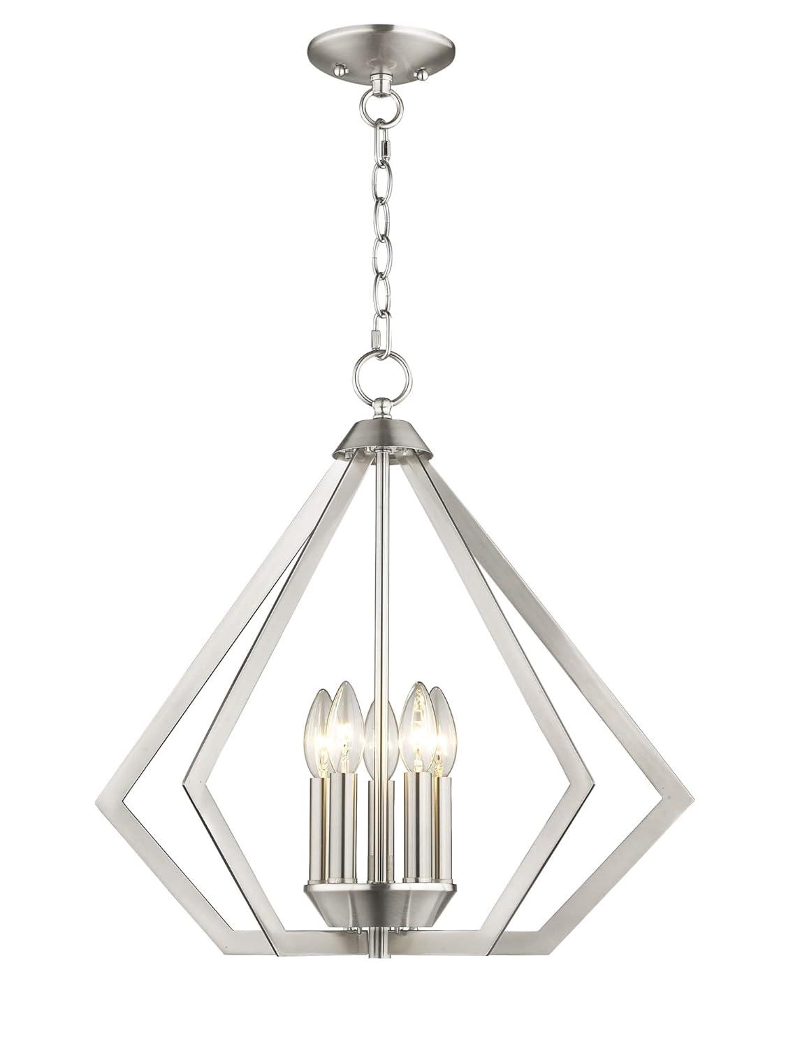 Livex Lighting Prism 5 - Light Chandelier in  Brushed Nickel