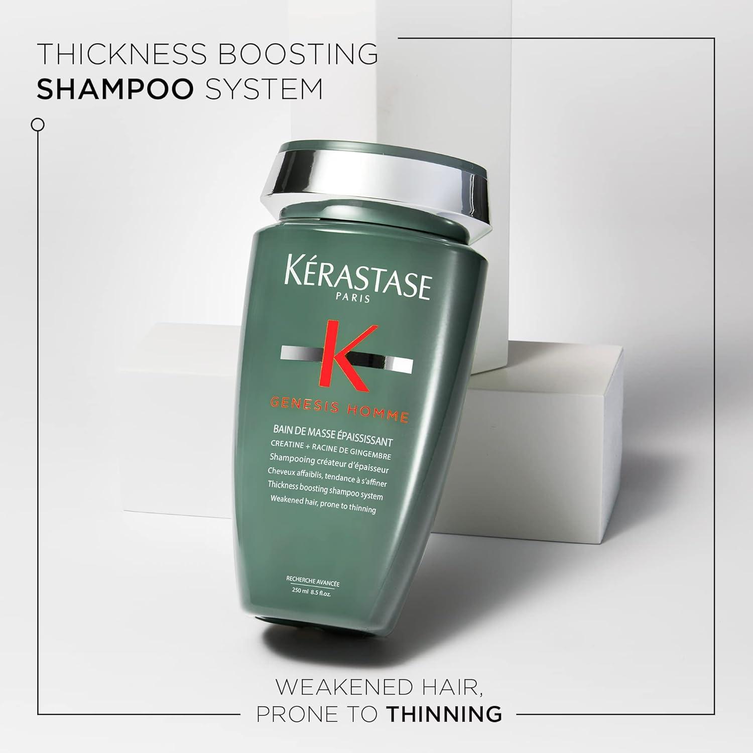 Kerastase K Genesis Homme Bain De Masse Epaississant Thickness Boosting Shampoo System, 8.5 oz