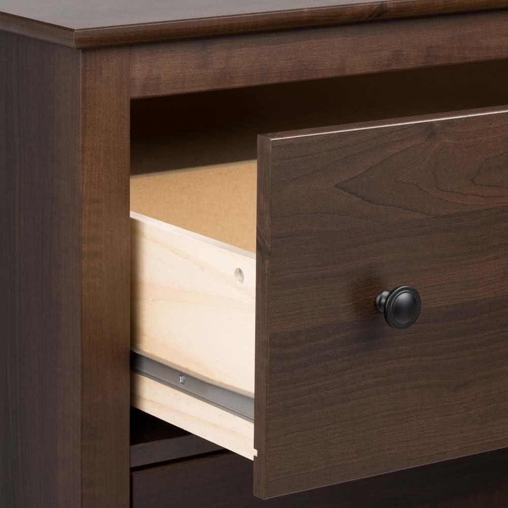 Espresso Vertical 5-Drawer Chest with Tapered Legs