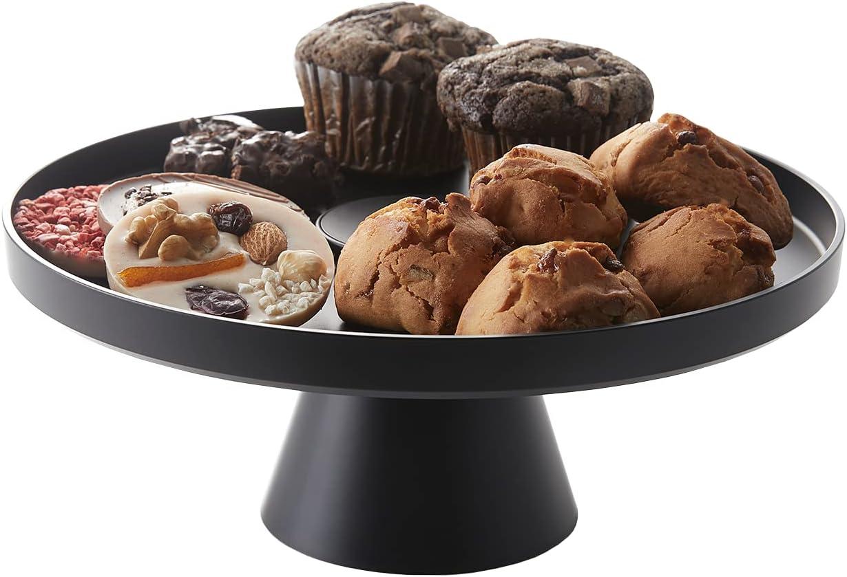 Yamazaki Home Yamazaki Home Plastic 9" Round, Stackable Cake And Dessert Stand, Plastic, Stackable