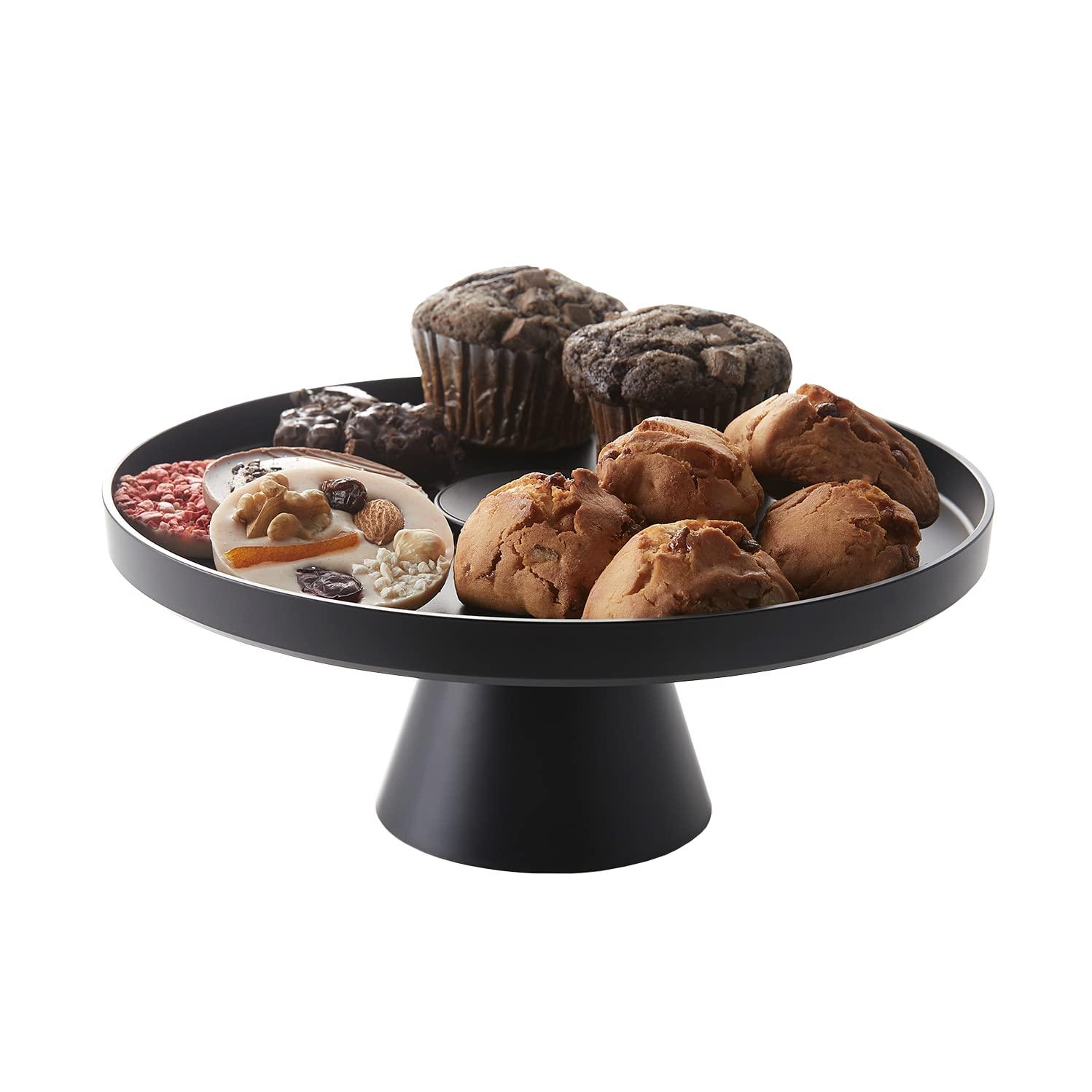 Yamazaki Home Yamazaki Home Plastic 9" Round, Stackable Cake And Dessert Stand, Plastic, Stackable