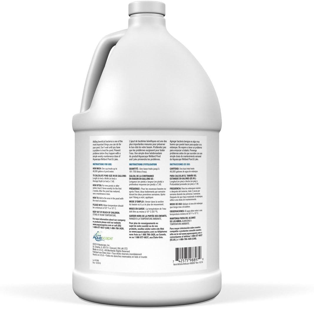 Aquascape 98897 Wetland Pond and Lake Bacteria-Liquid - 4 Liters-1.1 gal