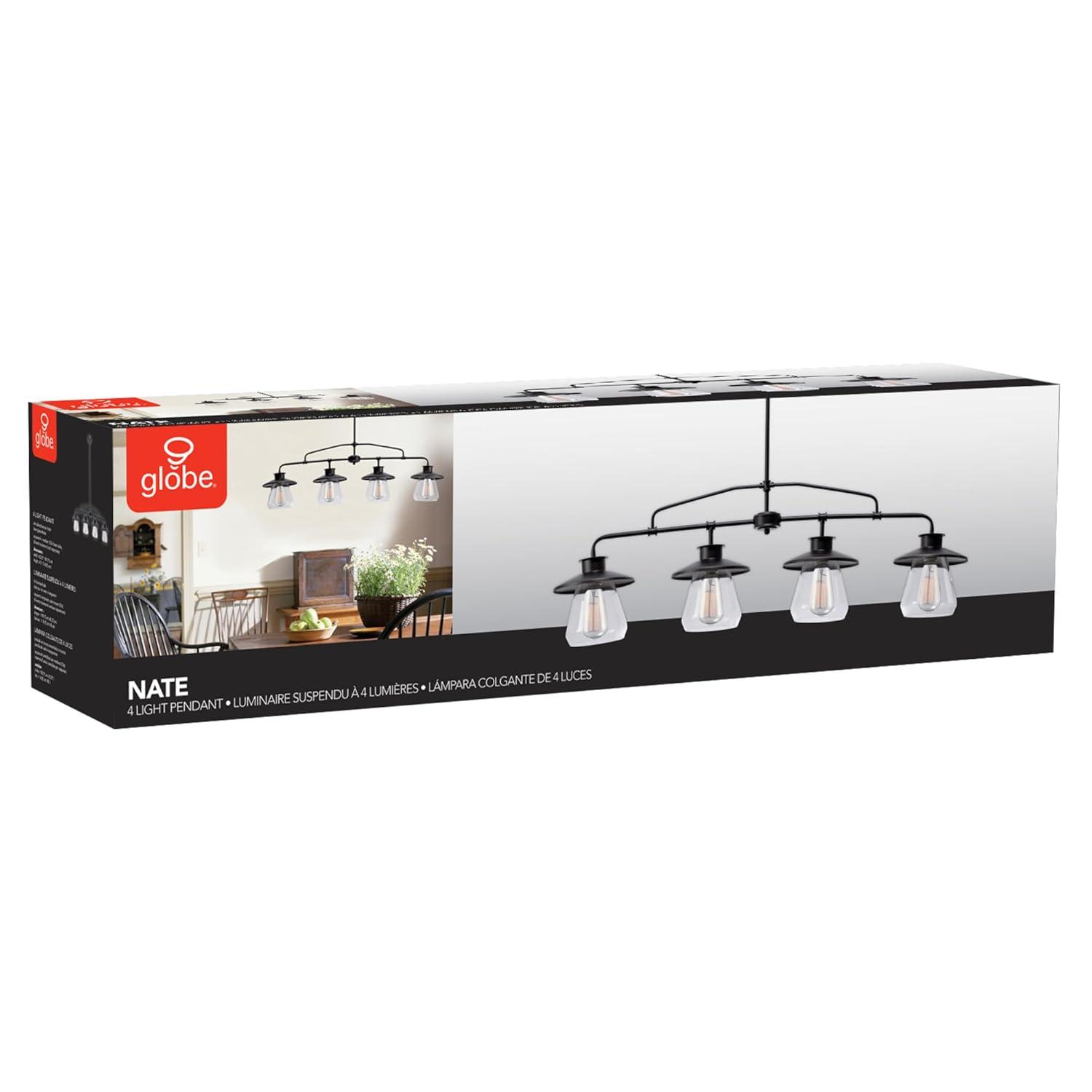 Nate 4-Light Oil Rubbed Bronze Pendant