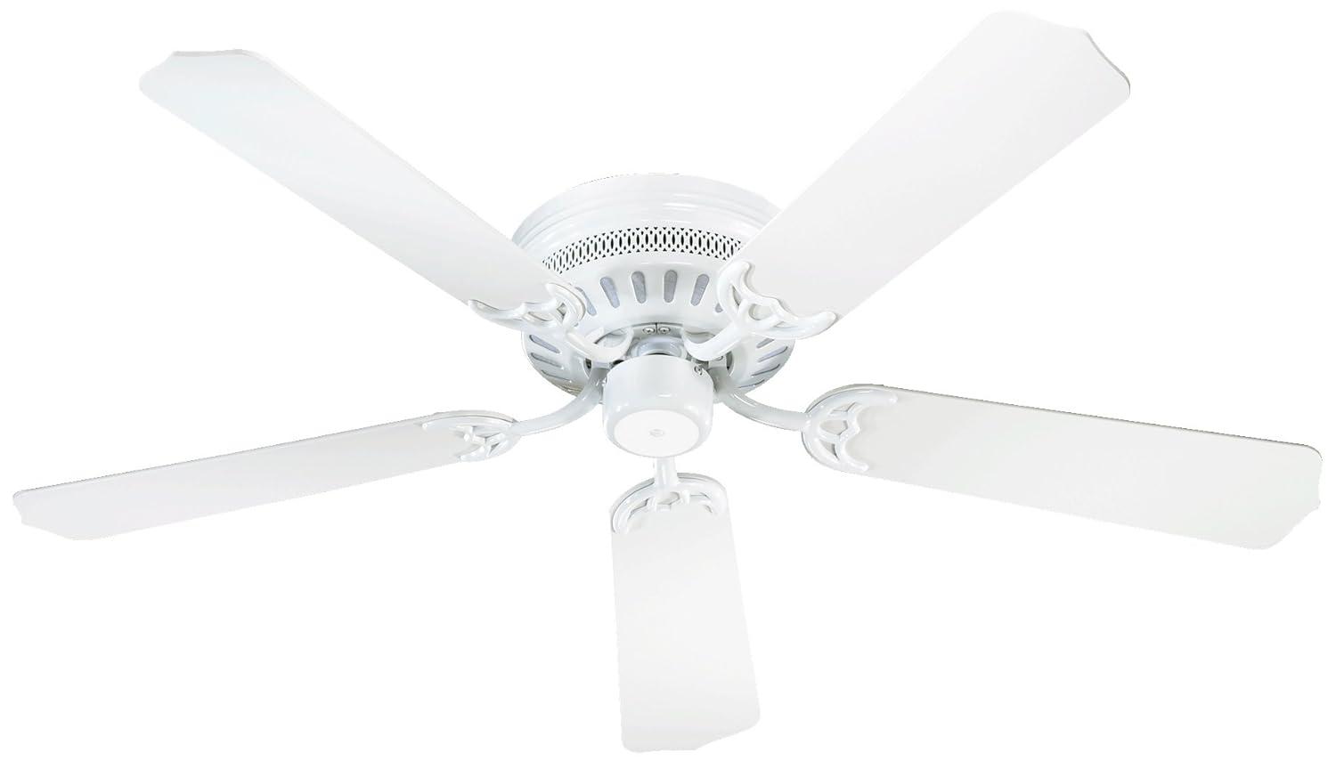 White Low Profile 42-Inch Traditional Ceiling Fan with Lighting