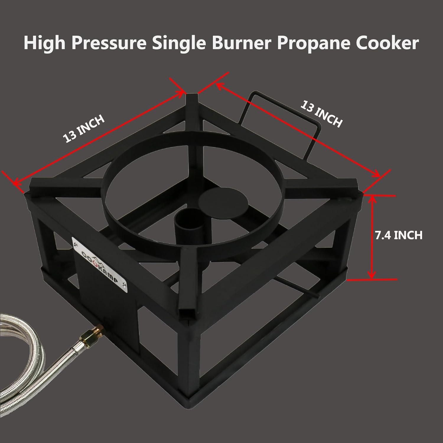 Black Steel High-Pressure Single Burner Propane Stove