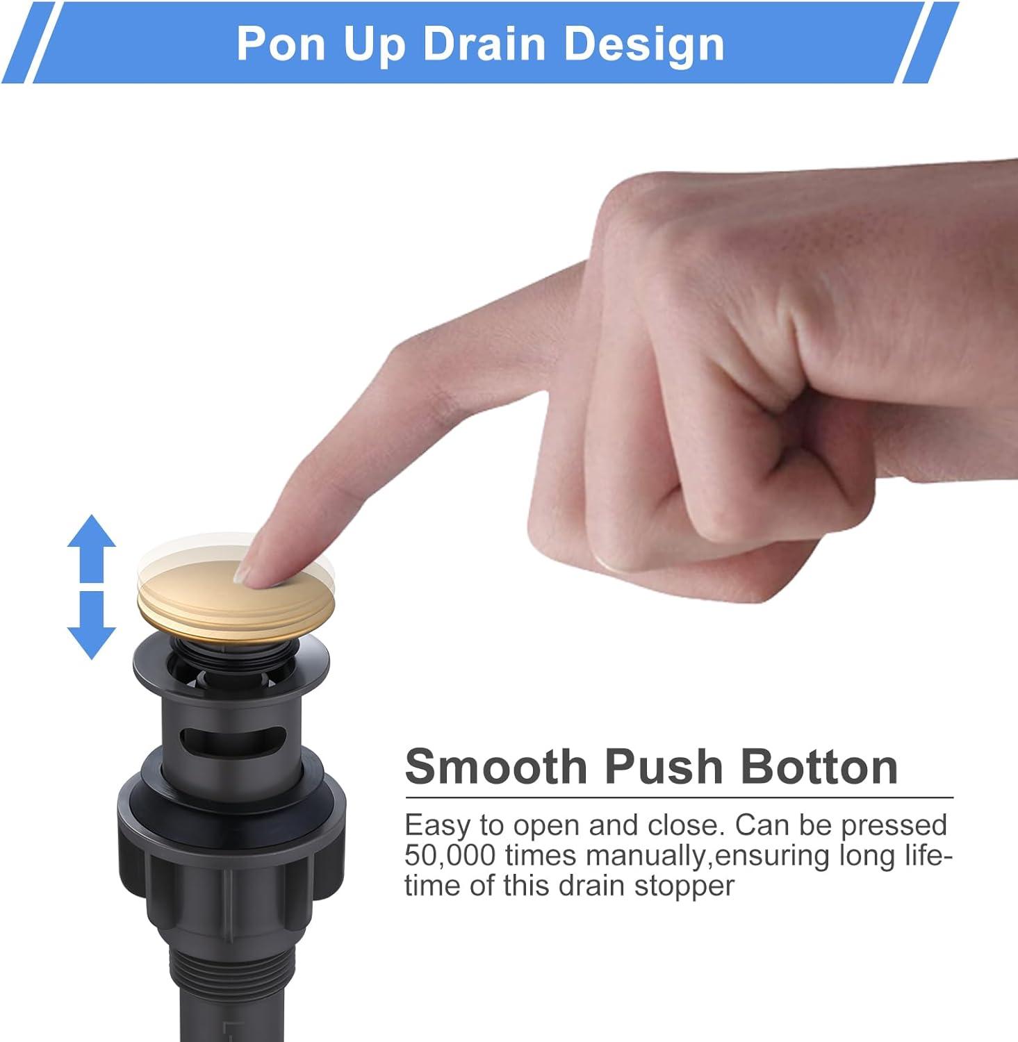 Pop Up Bathroom Sink Drain