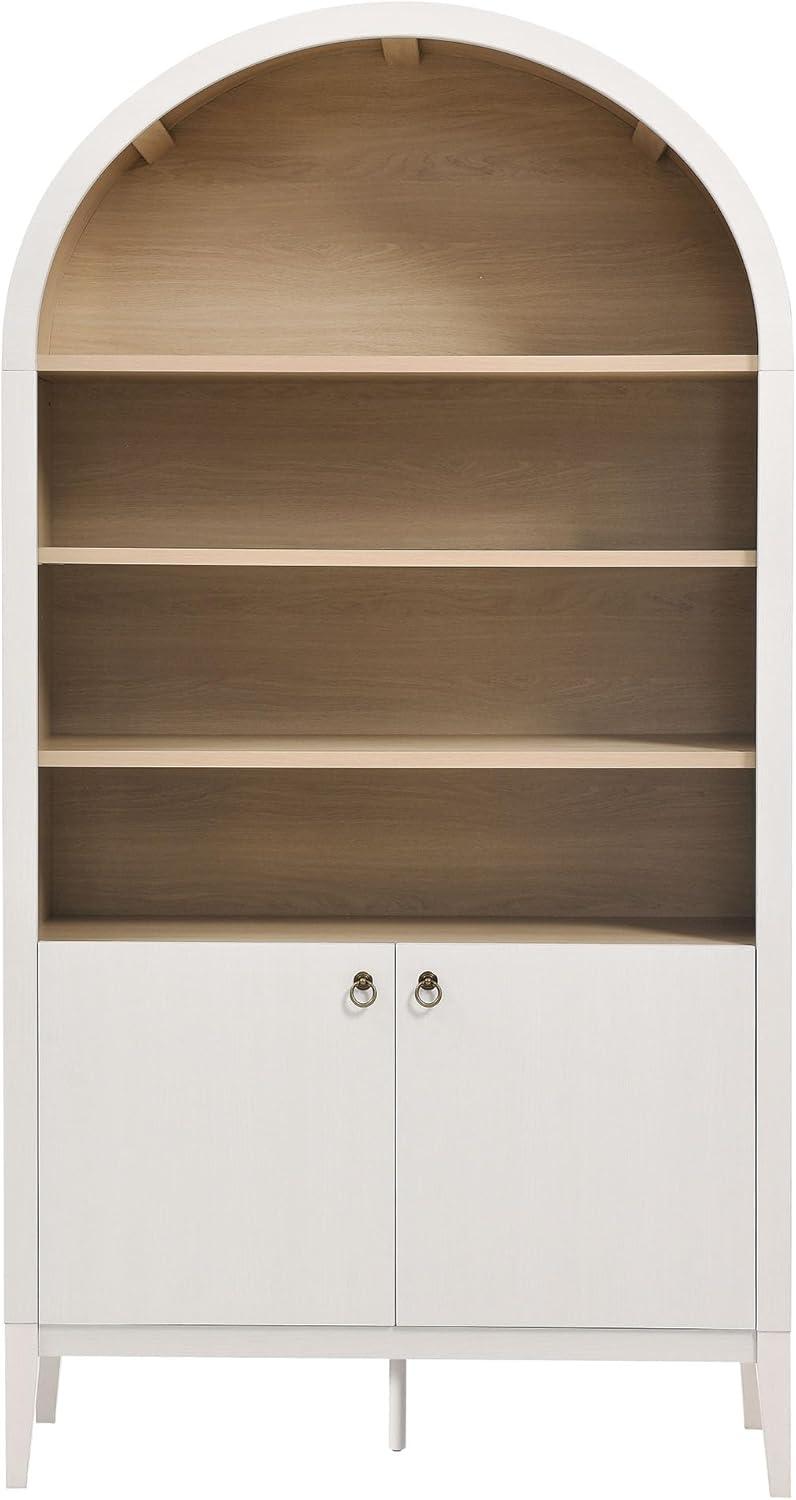 Modway Nolan 74" Tall Arched Storage Display Cabinet Bookshelf