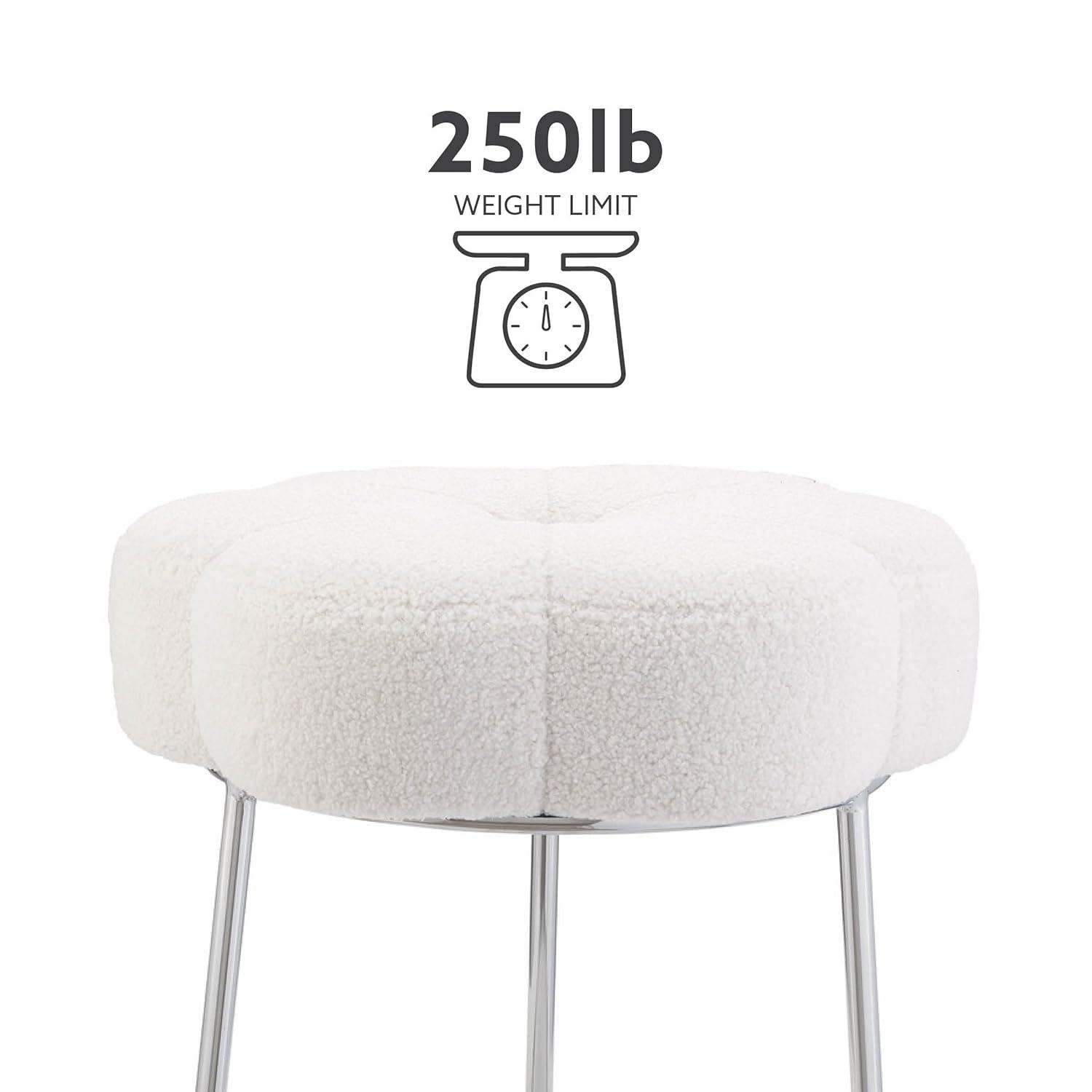 Ciara Flower Cushioned Vanity Stool