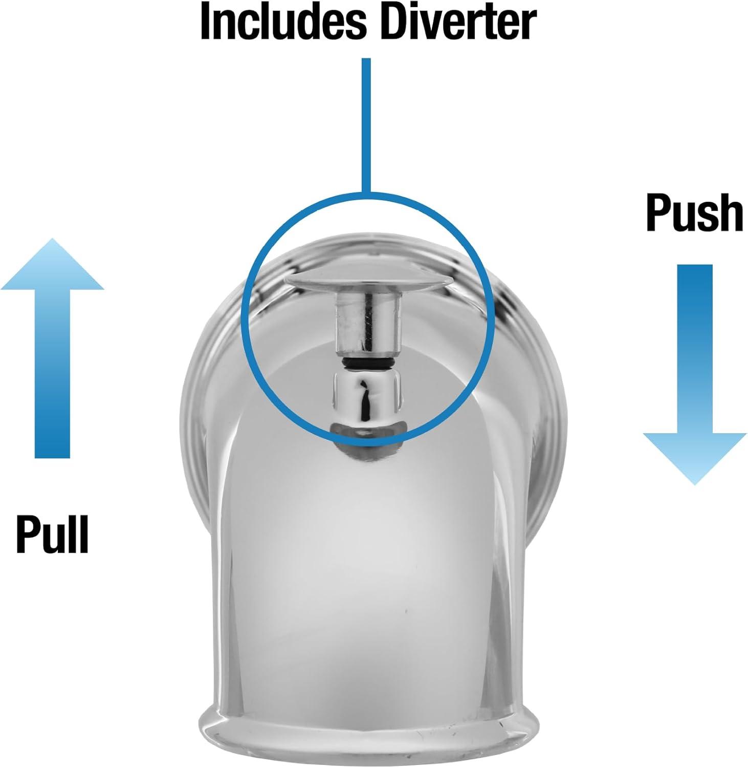 Danco 6 in. Decorative Tub Spout with Pull Up Diverter in Chrome (10315)
