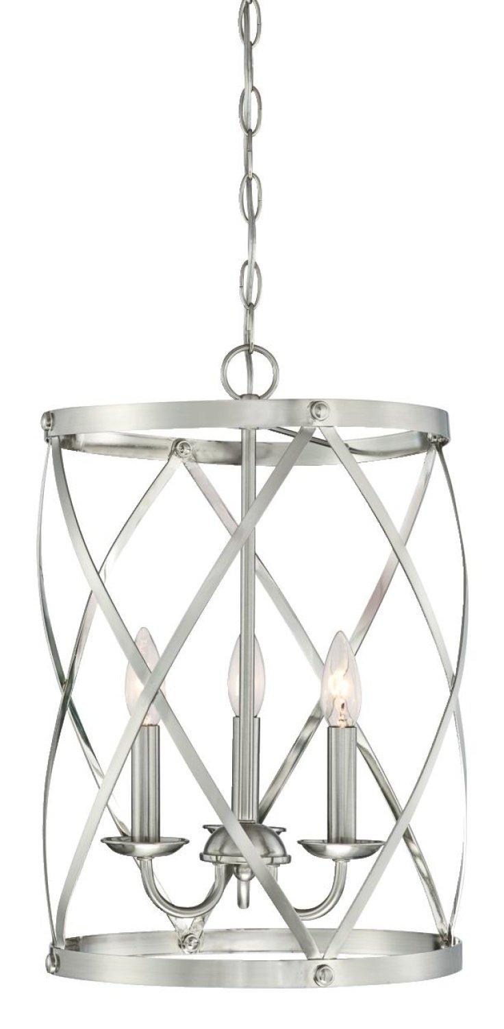 Westinghouse Lighting Westinghouse Isadora Three-Light Indoor Chandelier, Brushed Nickel Finish
