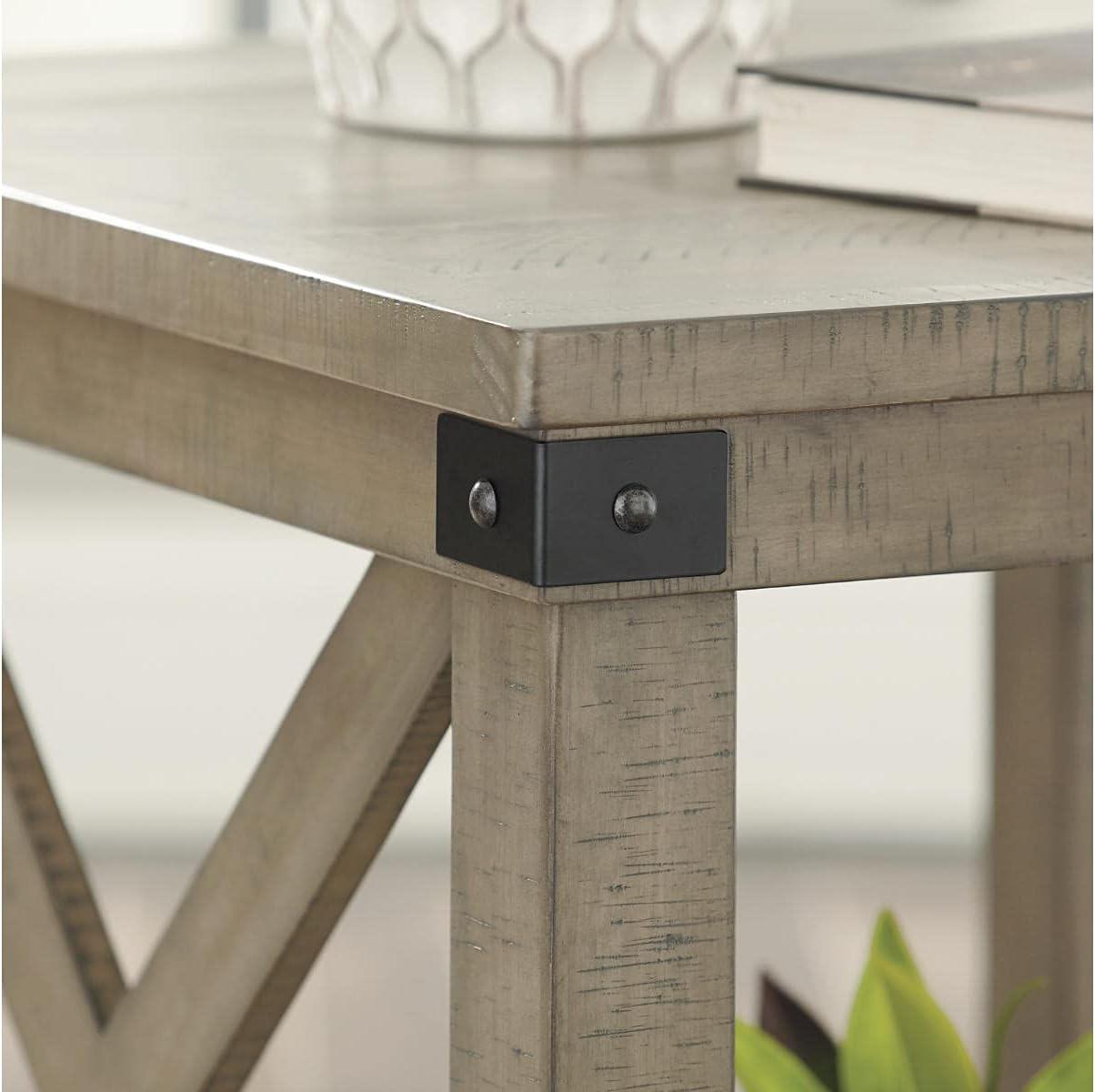 Signature Design by Ashley Casual Aldwin End Table  Gray