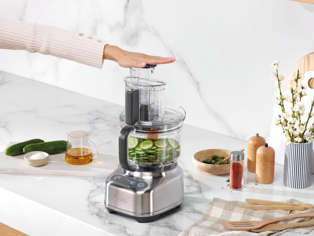 Breville Sous Chef 9 Cup Food Processor Brushed Stainless Steel: 625W, 2 Speeds, Dishwasher-Safe, Mini Kitchen Appliance