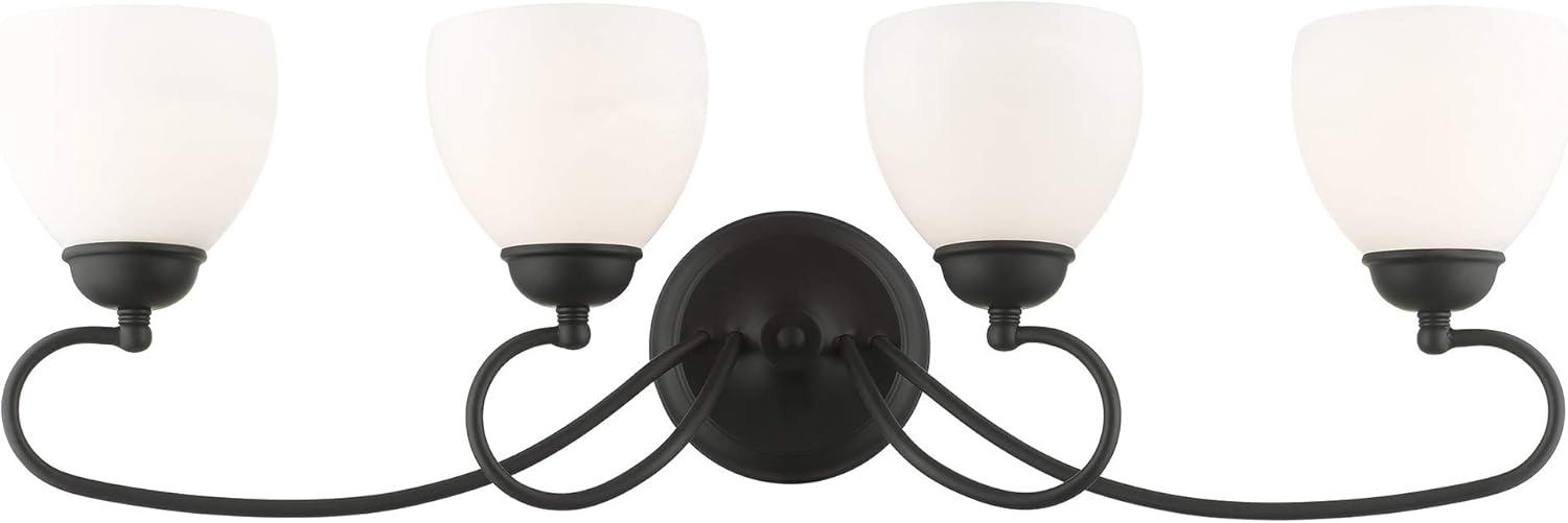 Livex Lighting Brookside 4 - Light Vanity in  Black