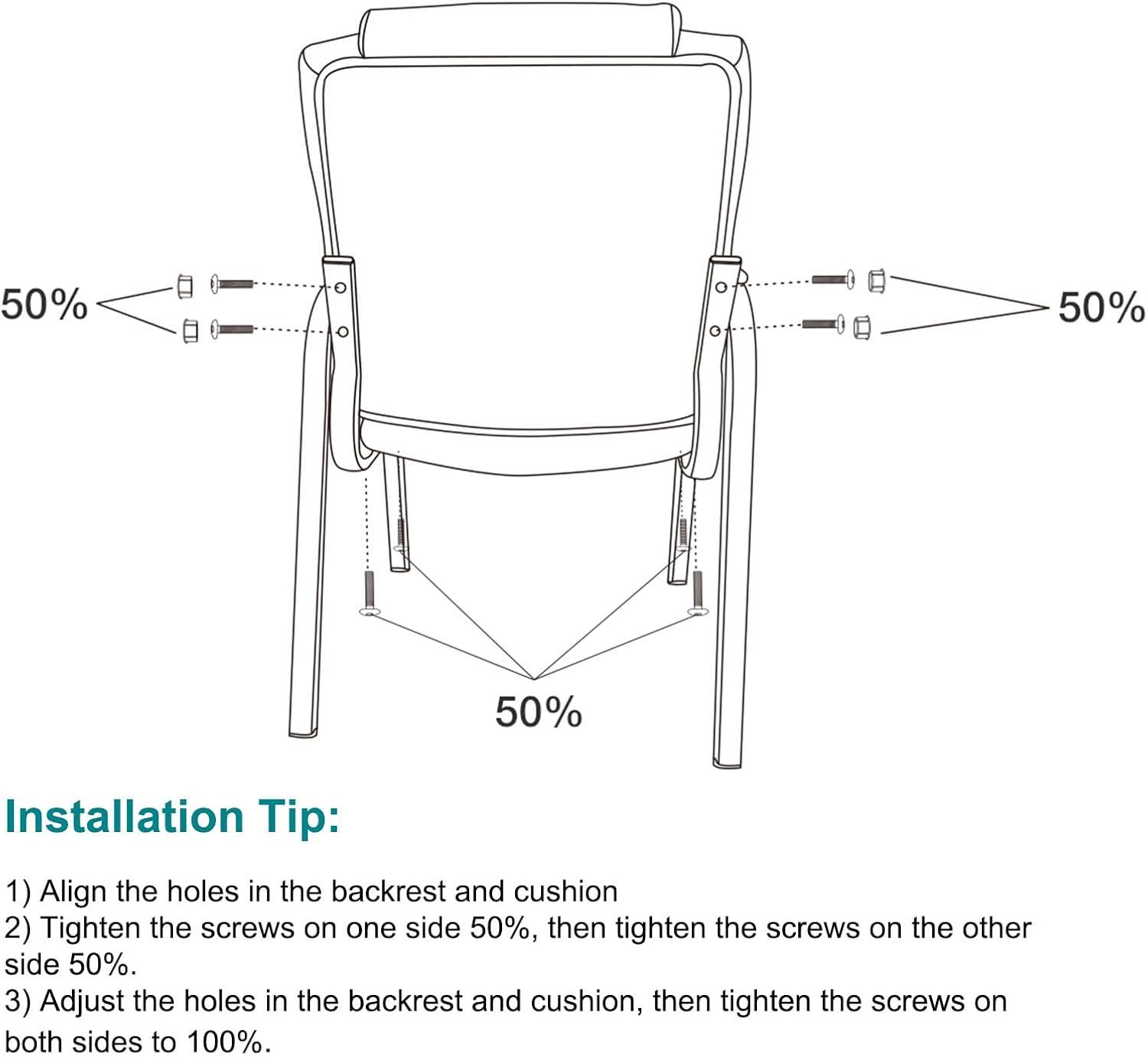 CLATINA Waiting Room Guest Chair with Padded Arm Rest Leather Guest Chair for Reception Meeting Conference Office Home Black, 4 pack