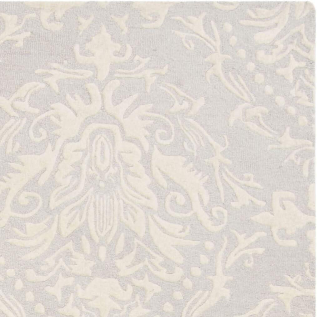 Blossom BLM107 Hand Tufted Indoor Area Rug - Light Grey/Ivory - 8'x10' - Safavieh