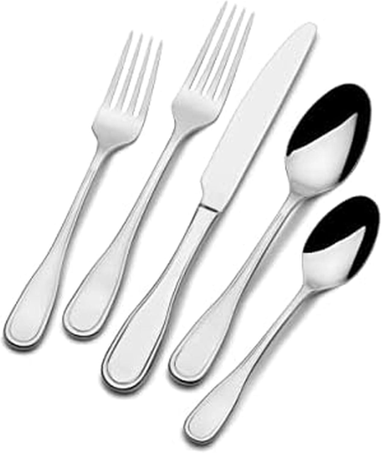 Fitz and Floyd Fitz and Floyd Everyday Bistro Classic Silverware 45piece service for eight, Gray