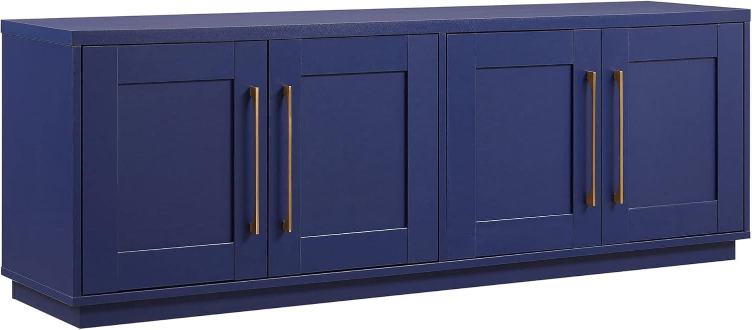 Evelyn&Zoe Tillman Rectangular TV Stand for TV's up to 75", Dark Blue