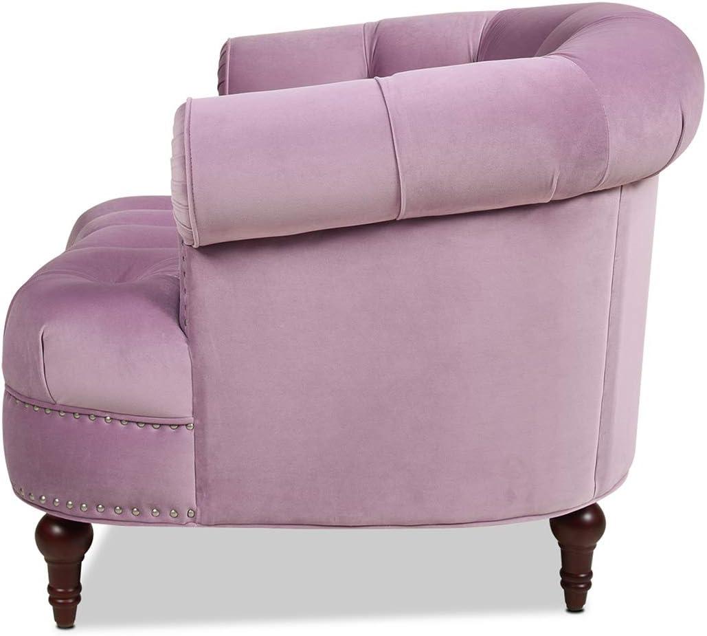 Jennifer Taylor Home La Rosa 42" Victorian Tufted Upholstered Living Room Accent Chair, Lavender