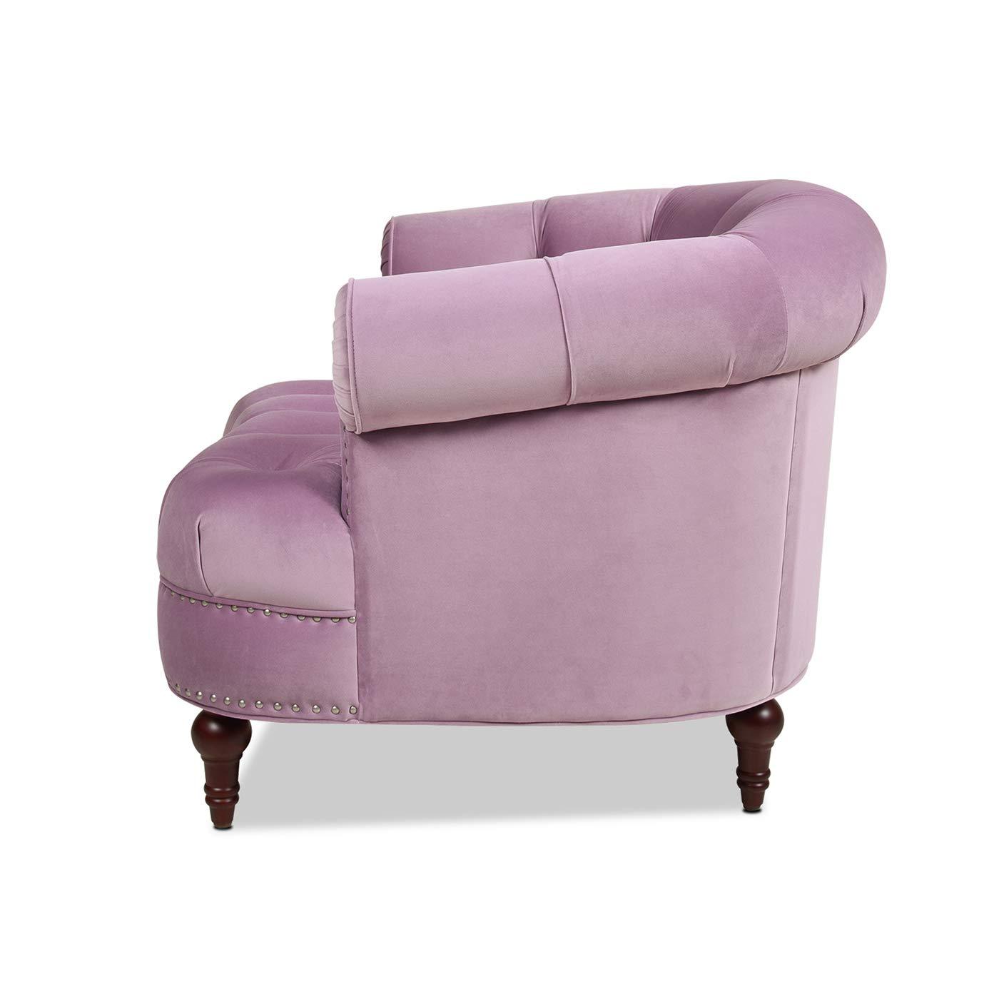 Jennifer Taylor Home La Rosa 42" Victorian Tufted Upholstered Living Room Accent Chair, Lavender