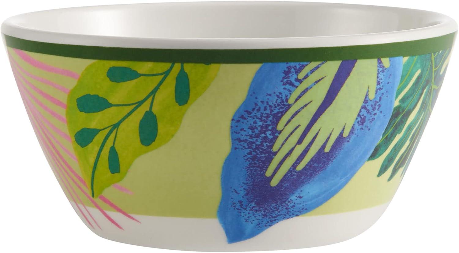 Flamingo Fling 12-Piece Multicolor Melamine Dinnerware Set