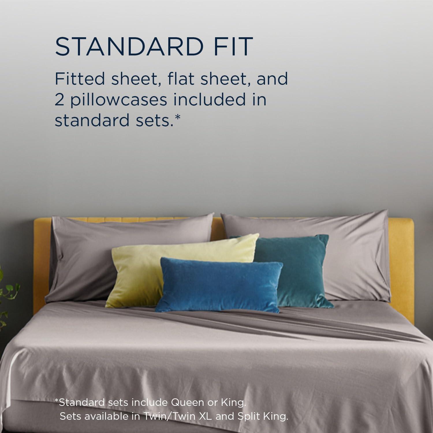 Tempur-Pedic ProAir Soft Cotton Sheet Set Cool Gray, California King