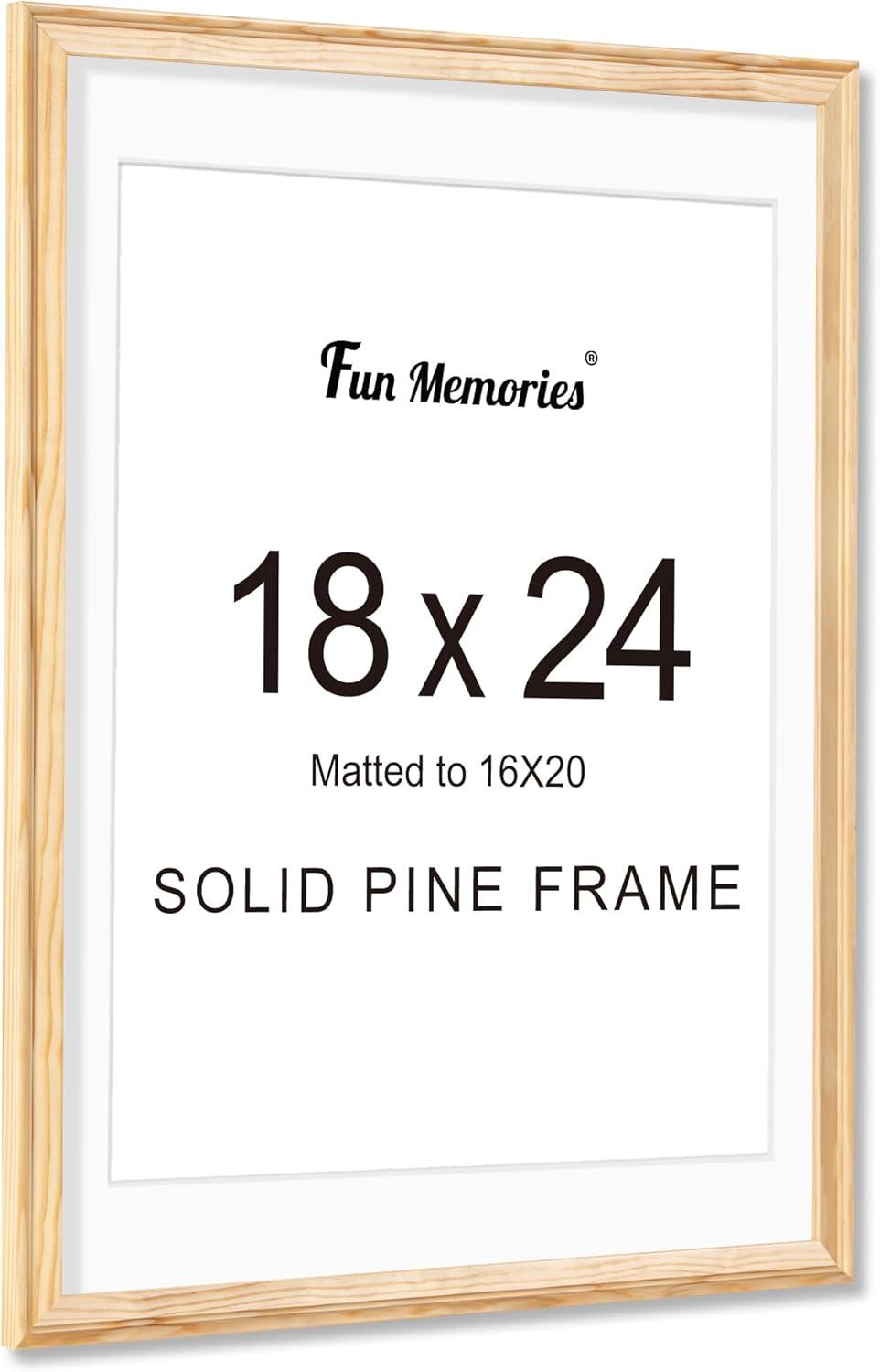 18x24 Frame White Wheat Solid Wood Picture Frame | Moulding Width 0.75 Inches | Interior Depth 0.5