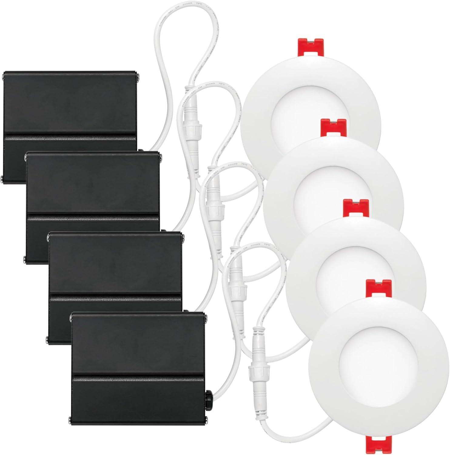 Ultra Slim 3'' Dimmable Air-Tight IC Rated Recessed Lighting Kit