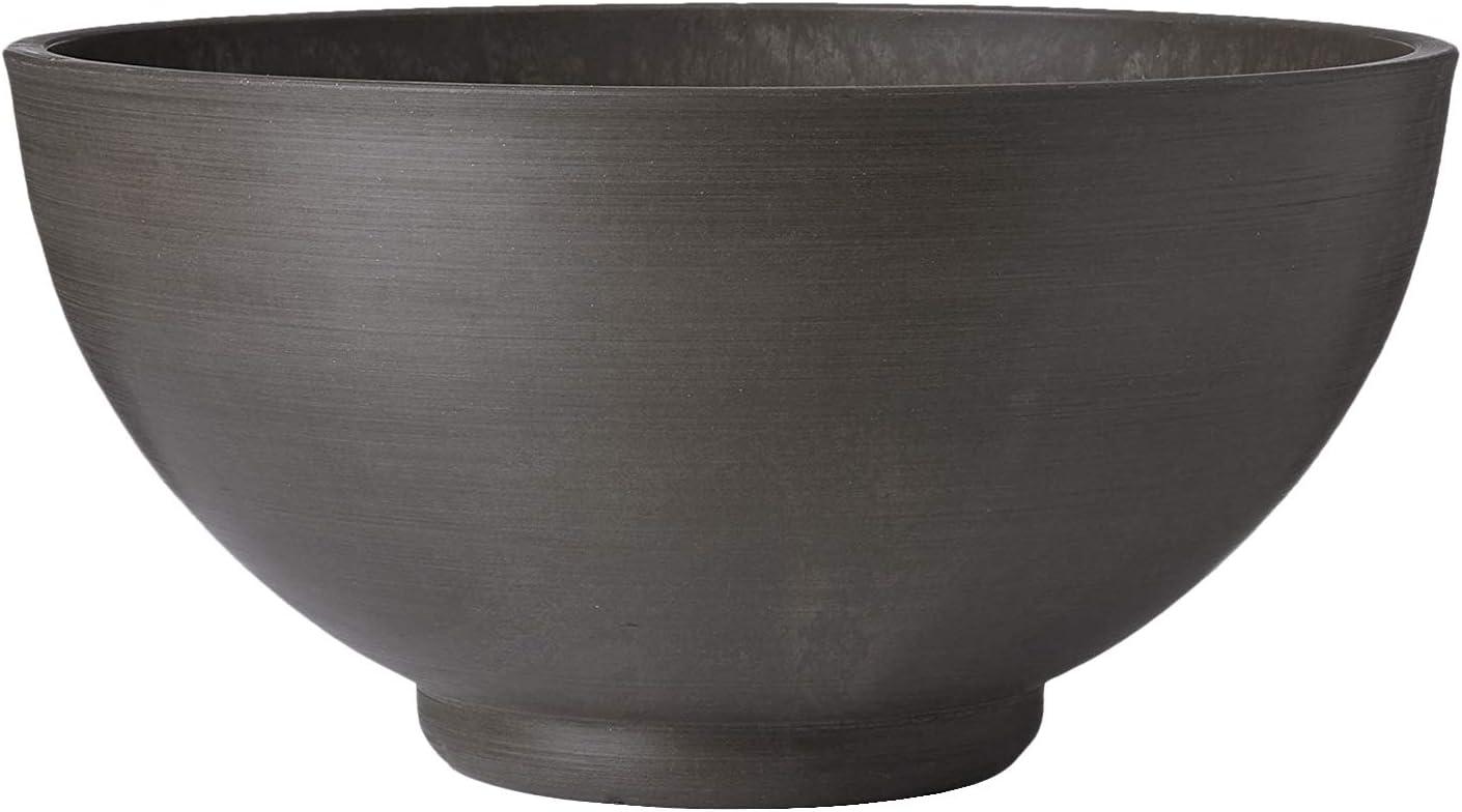 Eco-Friendly Simplicity 16" Dark Charcoal Round Bowl Planter