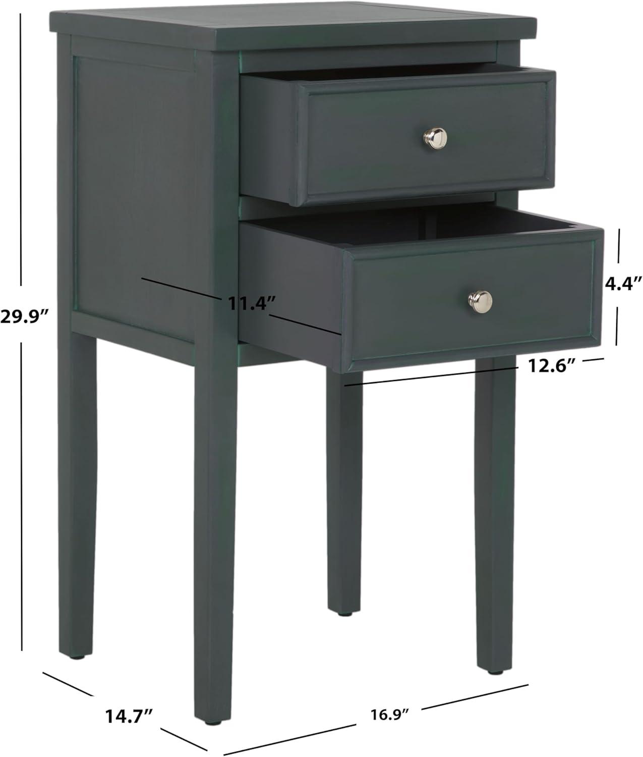 Toby Accent Table with Storage Drawers  - Safavieh