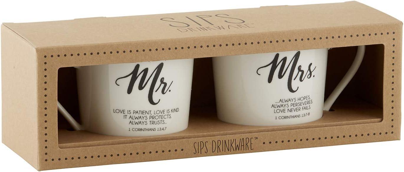 CB Gift  Mr & Mrs Cafe Mug Set