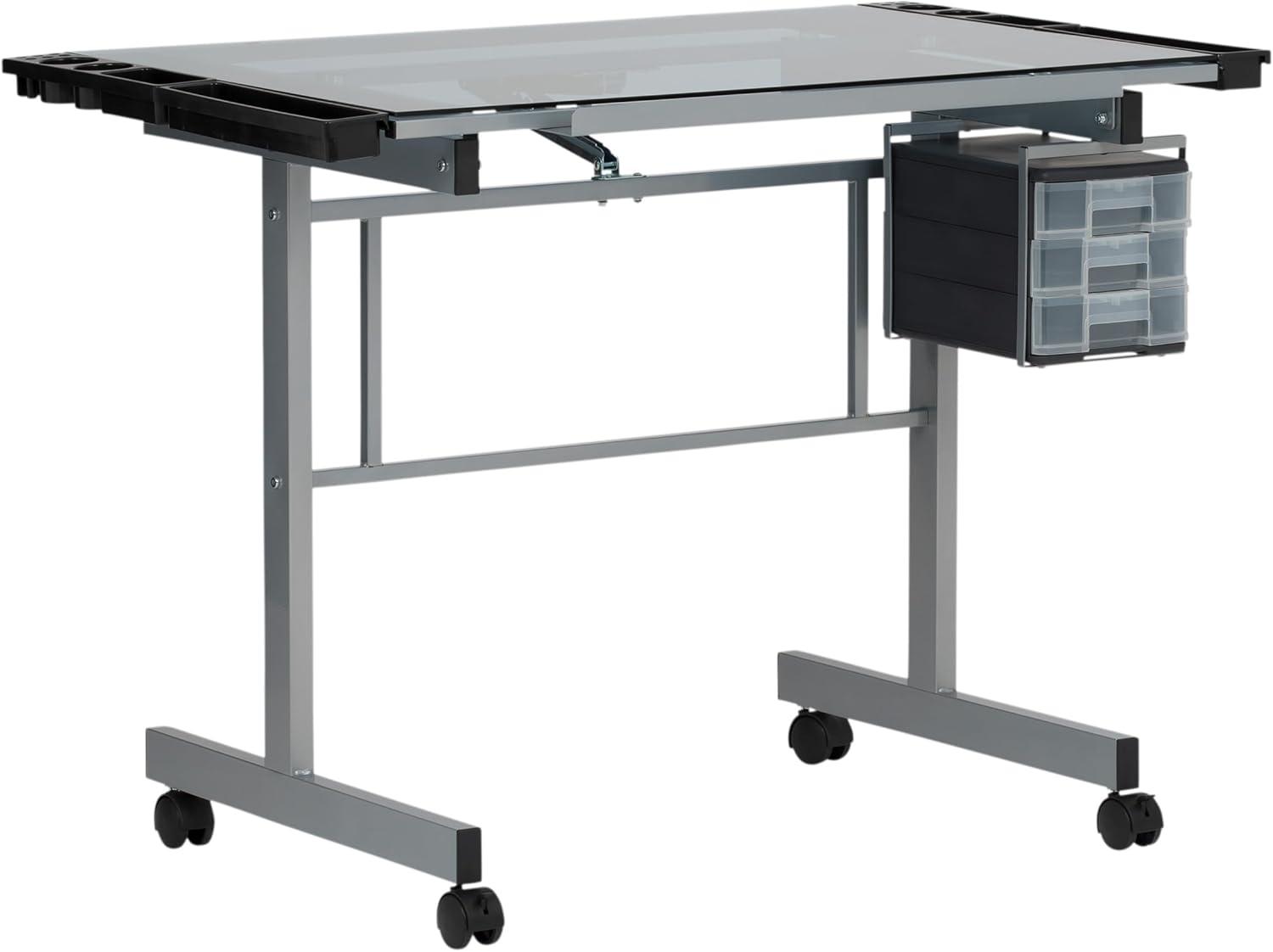 Craddock Height Adjustable Glass Drafting Table