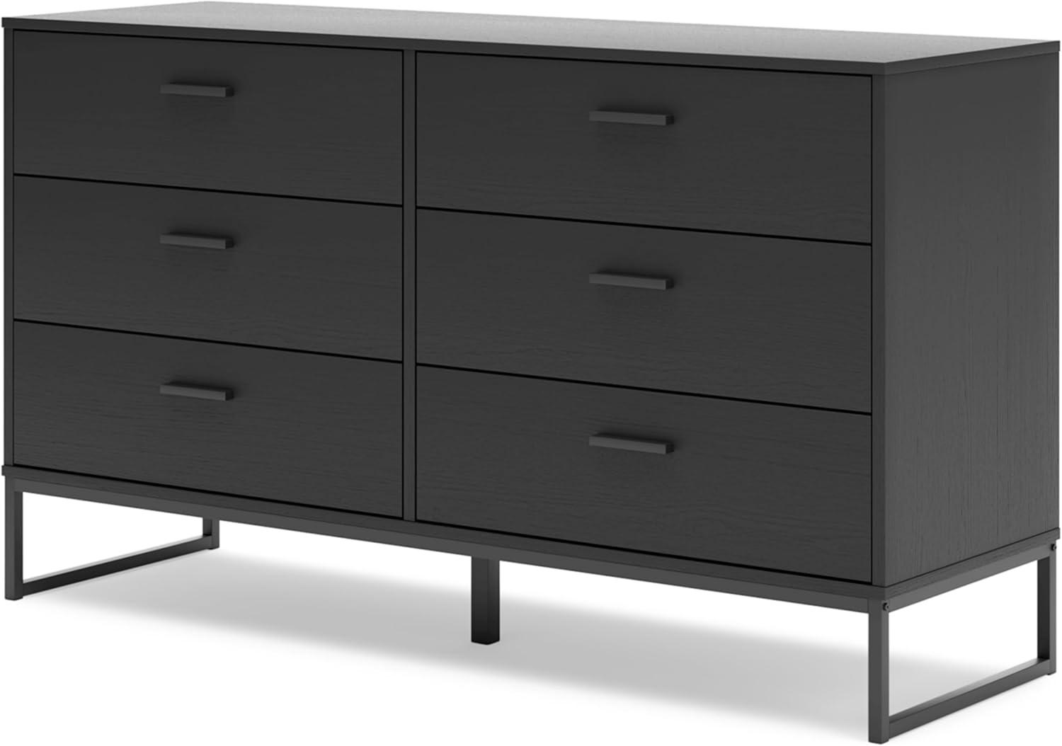 Signature Design by Ashley Socalle 6 Drawer Dresser, Black