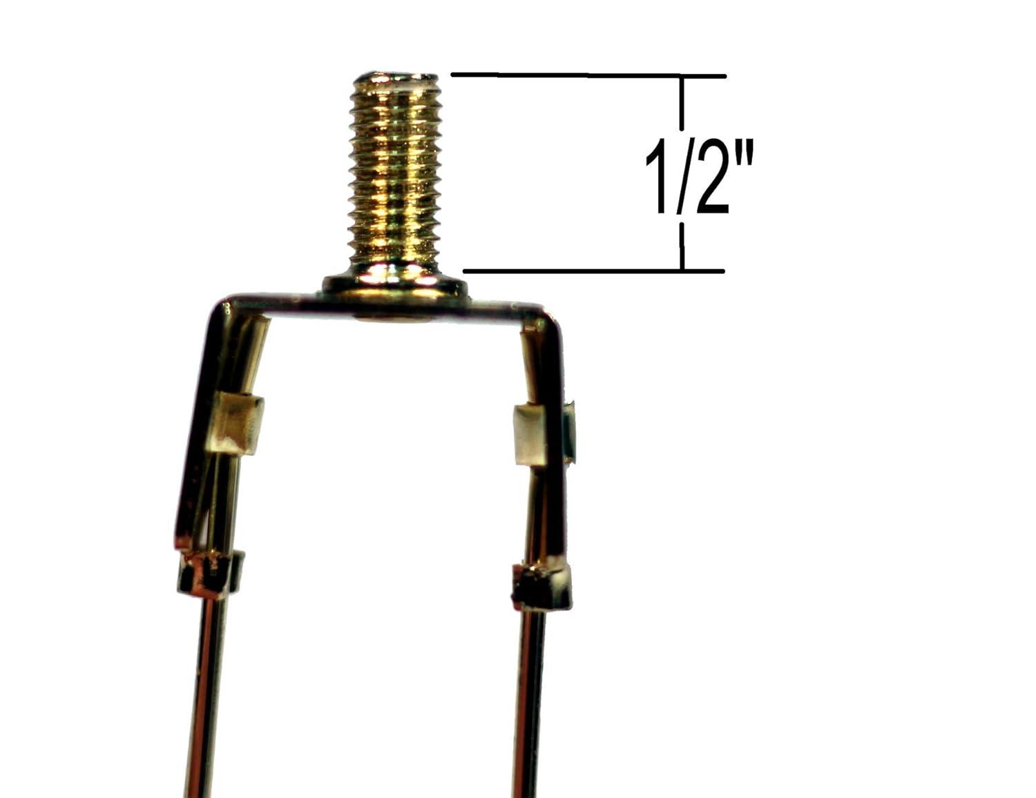 Creative Hobbies Lamp Shade Light Bulb Clip Adapter Clip on with Shade Attaching Finial Top, Gold Color