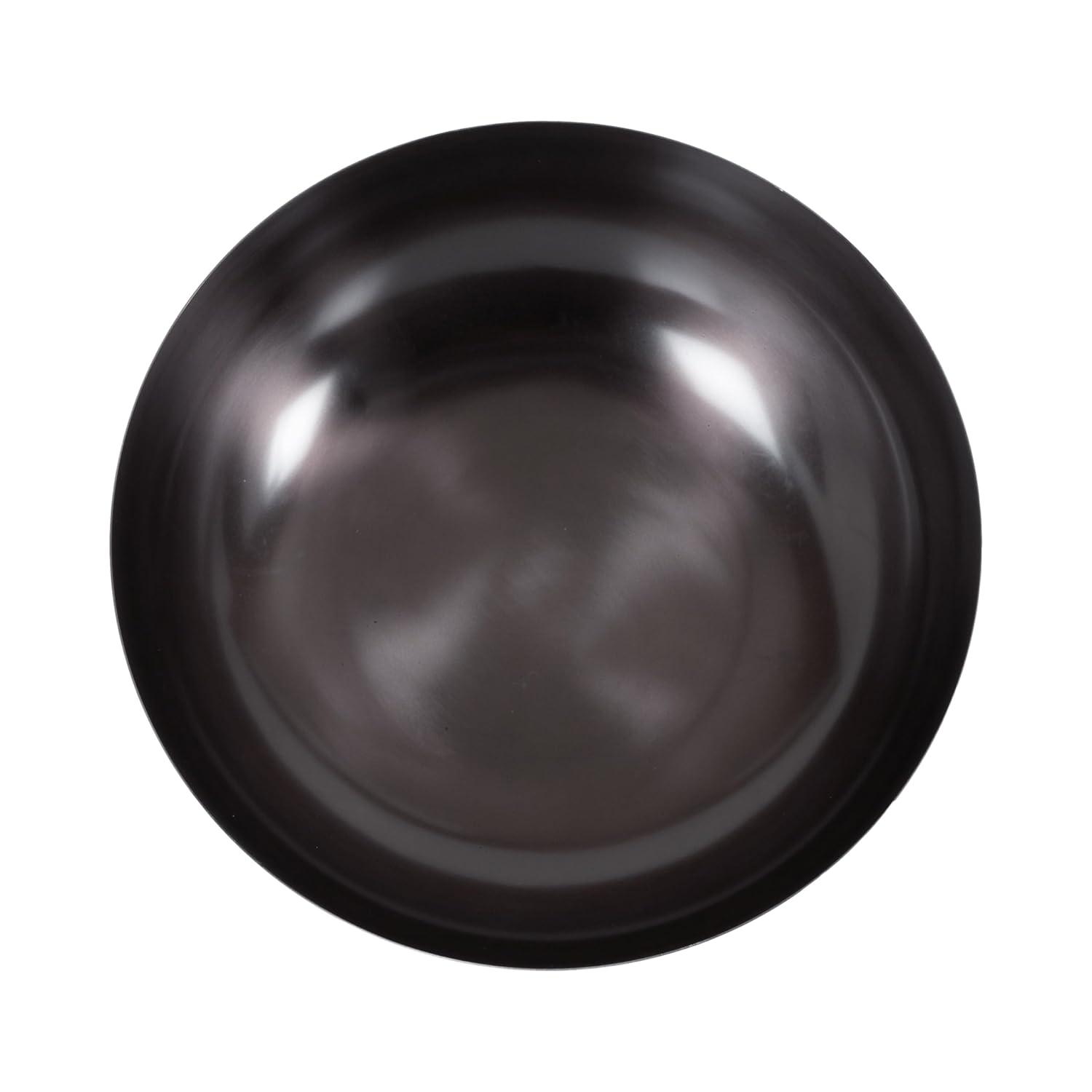 Kate and Laurel Rooks Ribbed Metal Bowl, 12x12x5, Pewter