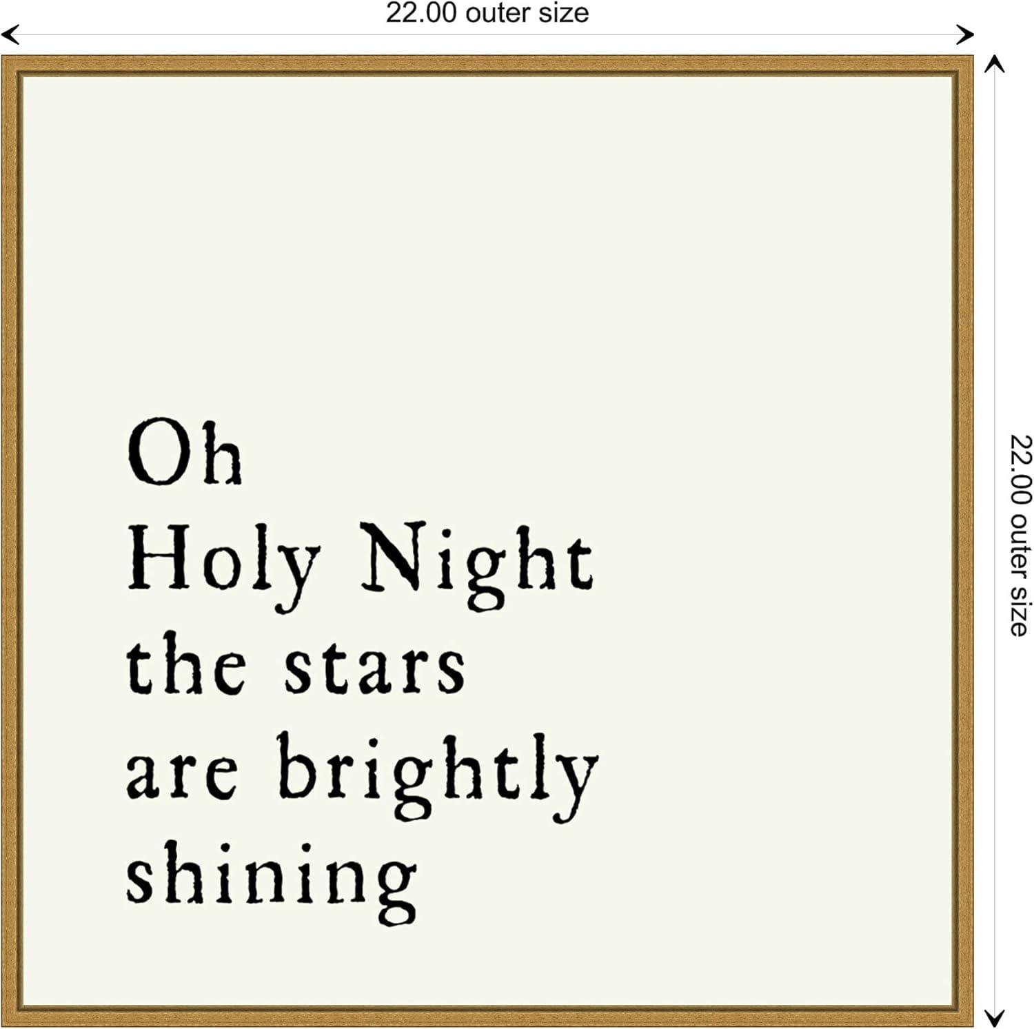 22" x 22" Oh Holy Night Framed Wall Canvas - Amanti Art