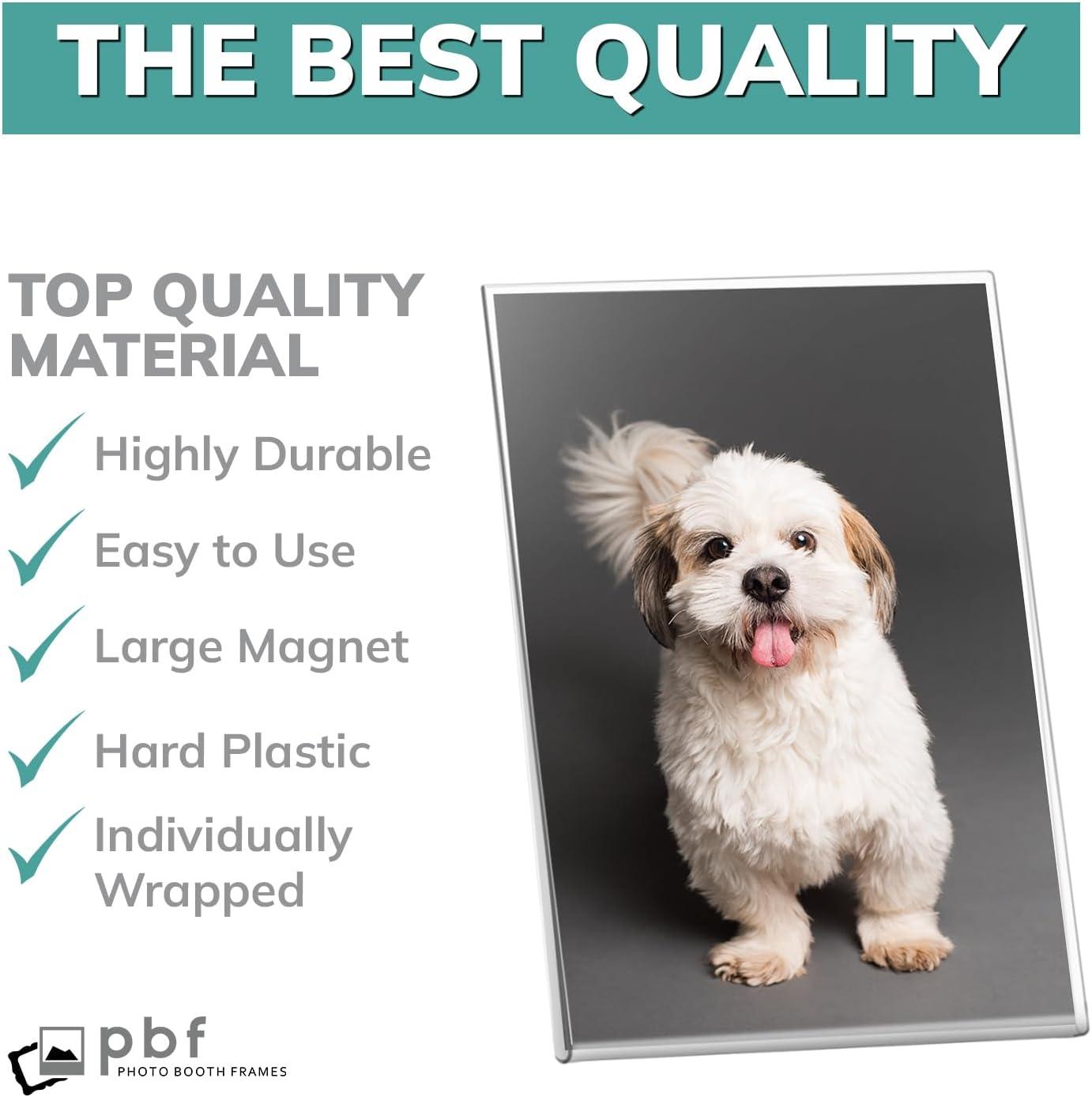 pbf 4x6 Magnetic Picture Frames for Refrigerator | 4 x 6 Clear Magnetic Acrylic Frames | Magnetic Photo Holders for Fridge, Locker, Photo Board, Art Display, Sign Holder (150-Pack)