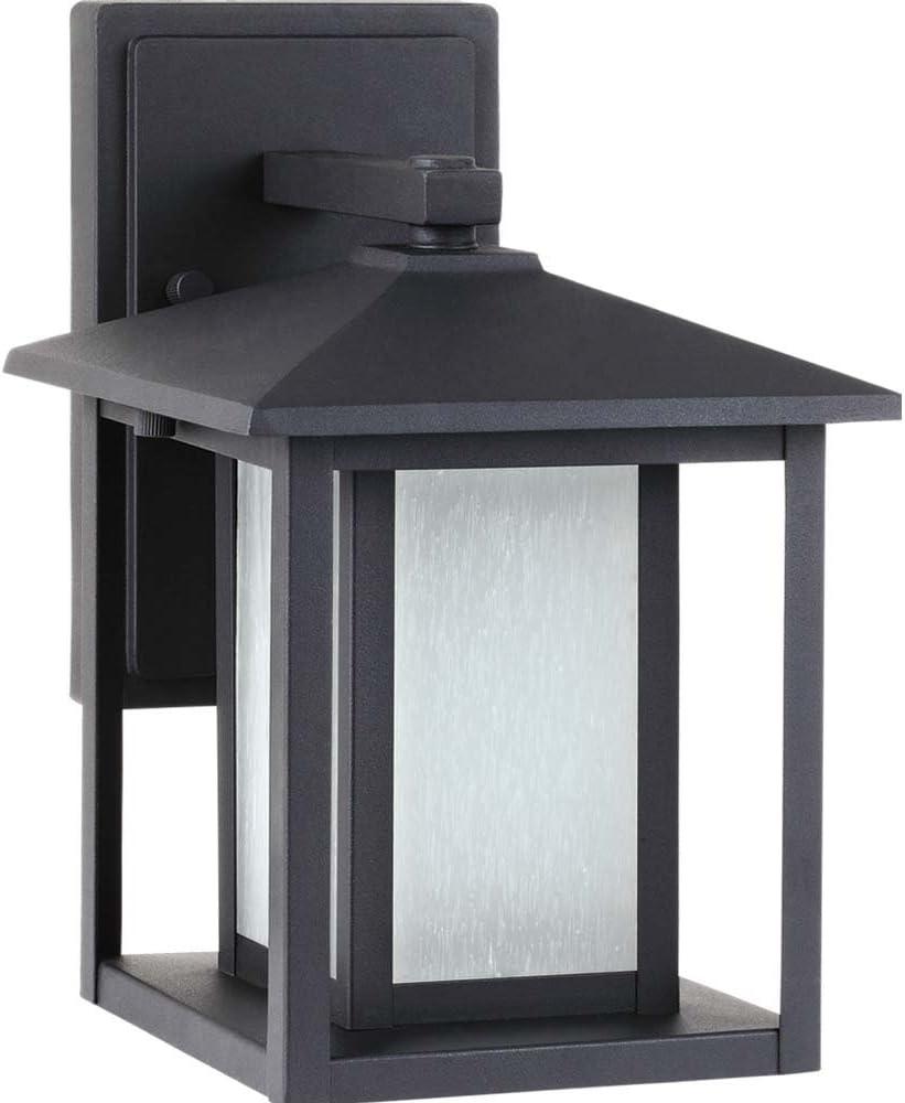 Sea Gull Lighting Generation 89029-12 Transitional One Light Outdoor Wall Lantern from Seagull-Hunnington Collection in Black Finish