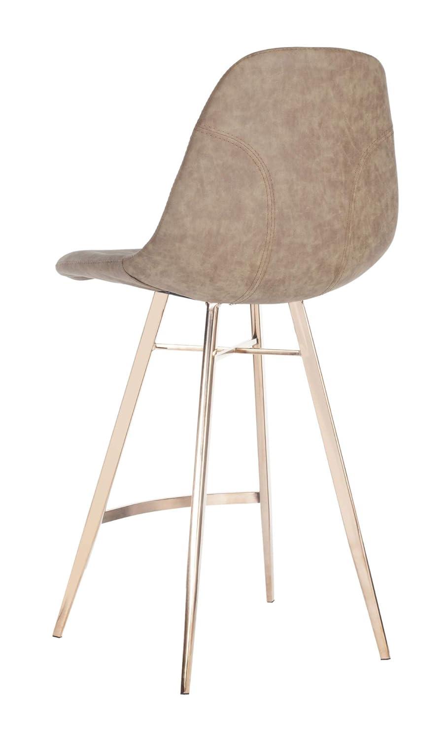 Mathison Counter Stool - FOX3012 - Brown/Copper - Safavieh Couture