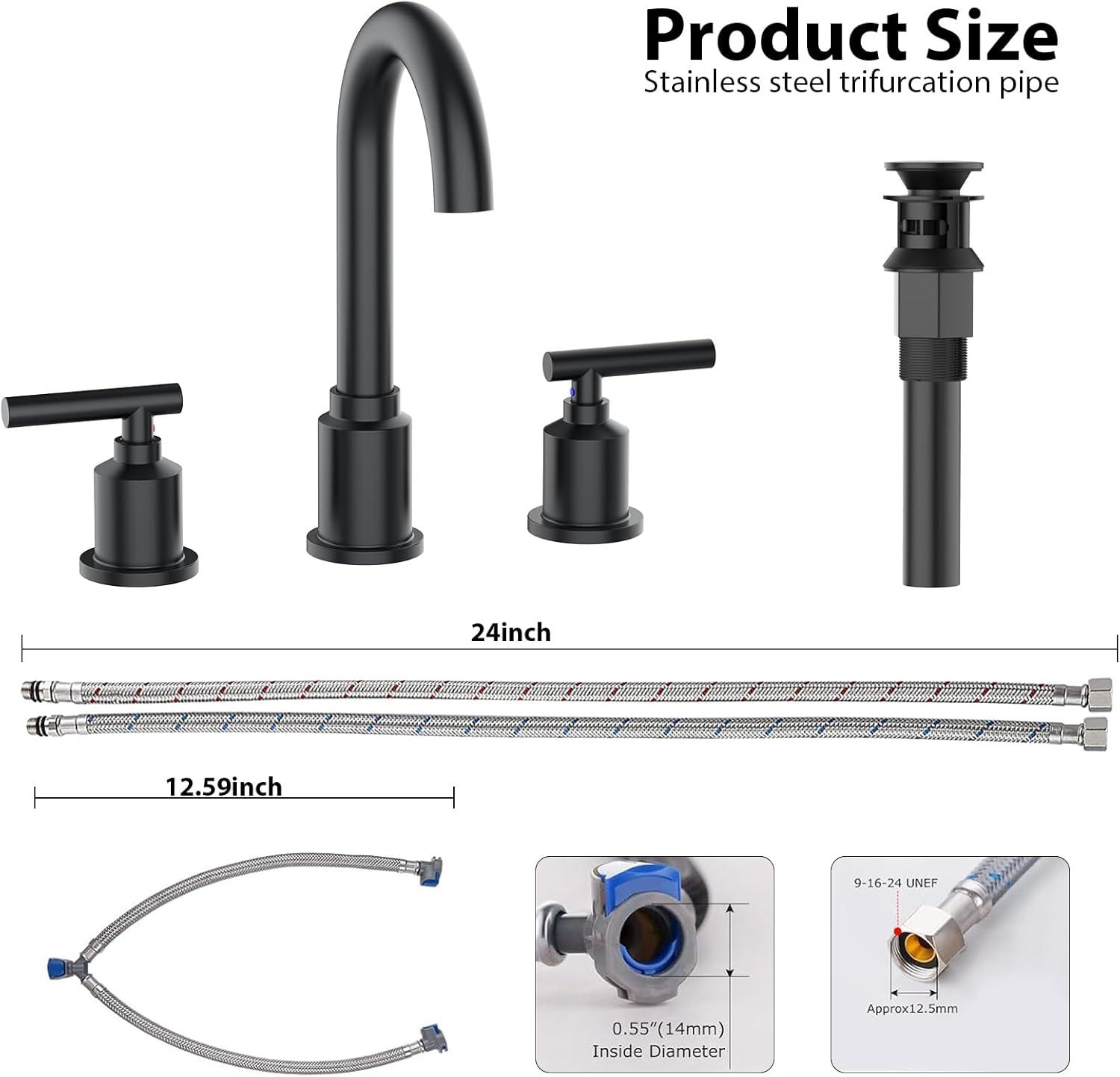 Widespread 2-handle Bathroom Faucet