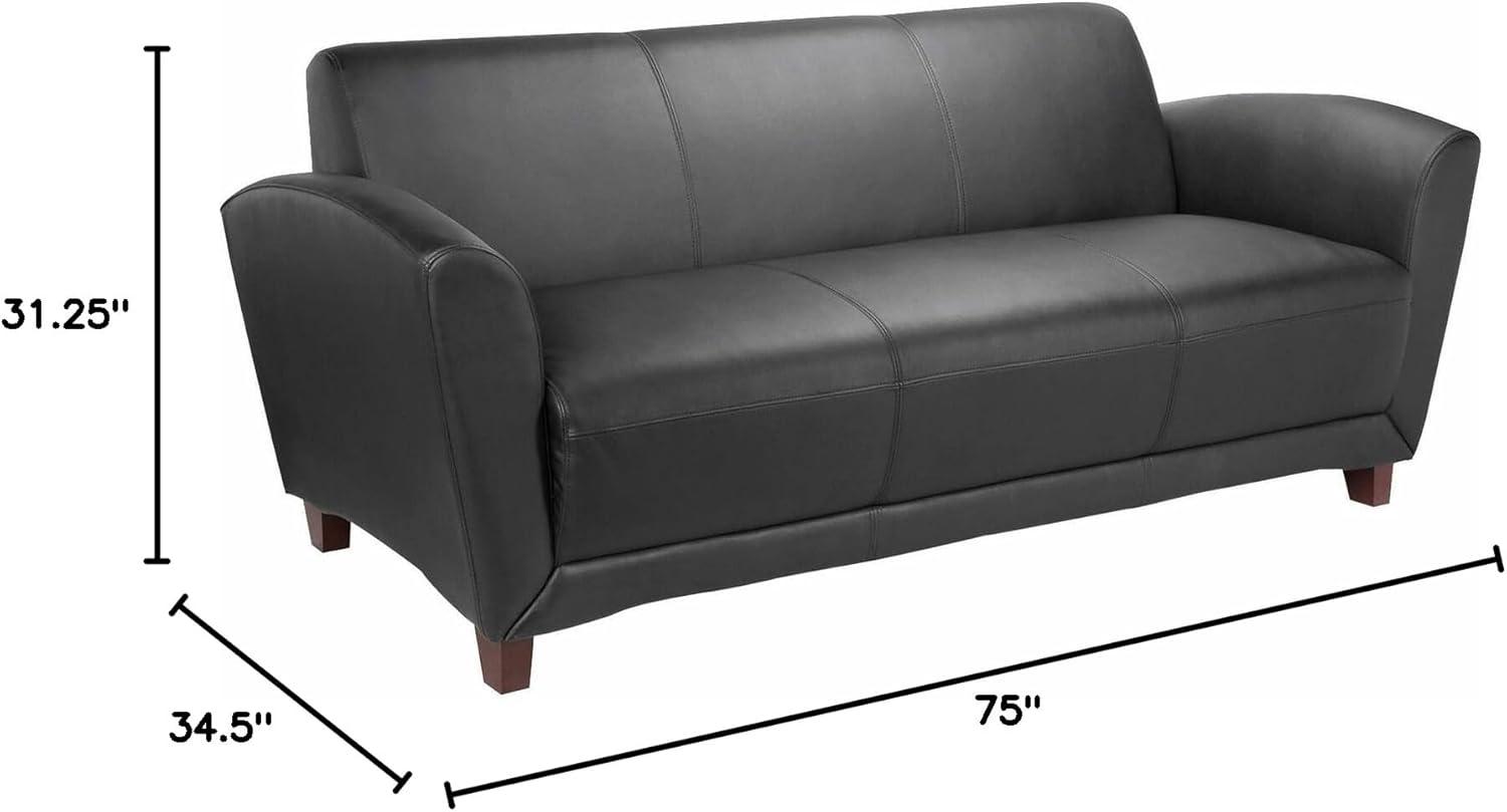 Accession Faux Leather 75'' Reception Sofa