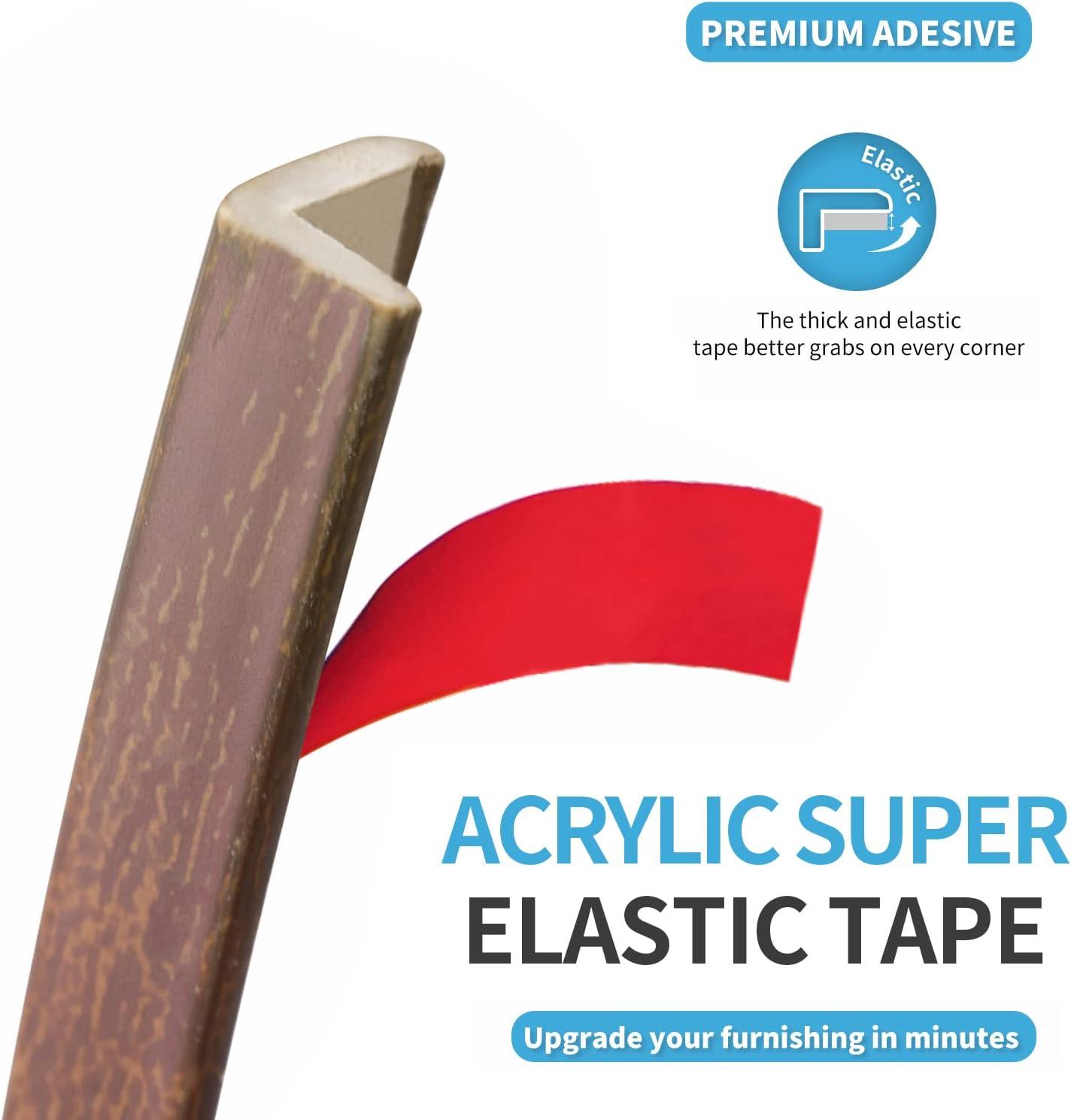 Art3d 20ft Outside Vinyl Corner Trim Peel and Stick for Tile and Wall Edges, Furniture Decoration (Grey Oak)