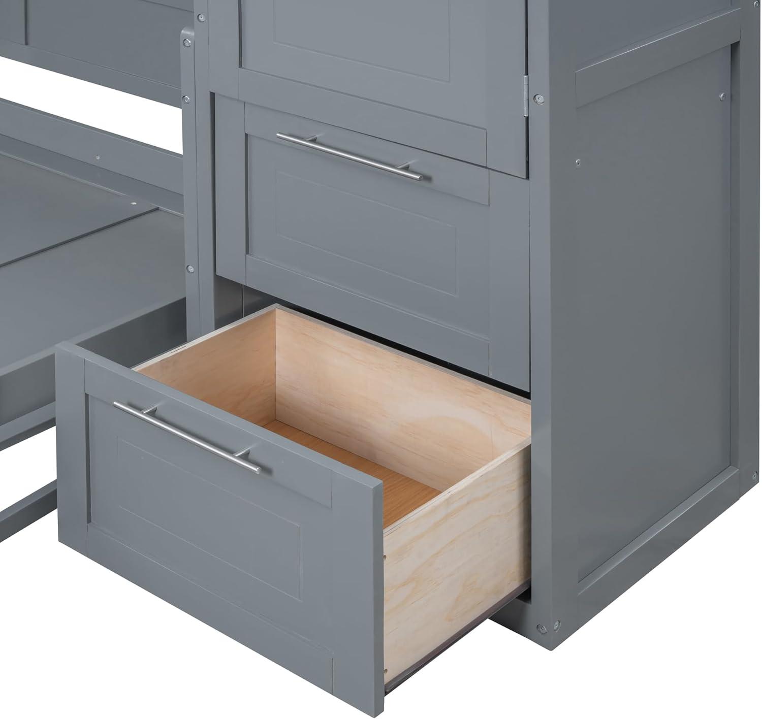 Galibens Murphy Bed Wall Bed With Closet And Drawers