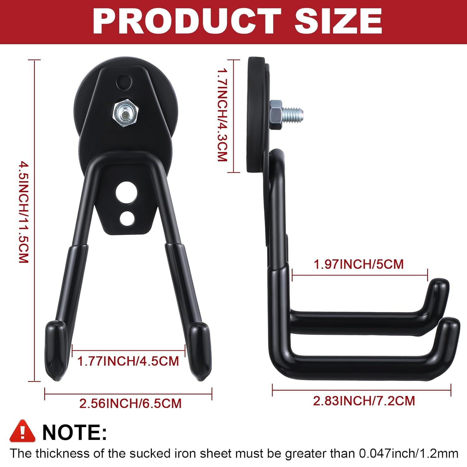 Garage Hooks Heavy Duty 12 Pack Steel Garage Storage Hooks Tool Hangers for Garage Wall Utility Wall Mount Garage Hooks and Hangers with Anti Slip Coating for Garden Tools Ladders Bulky Items