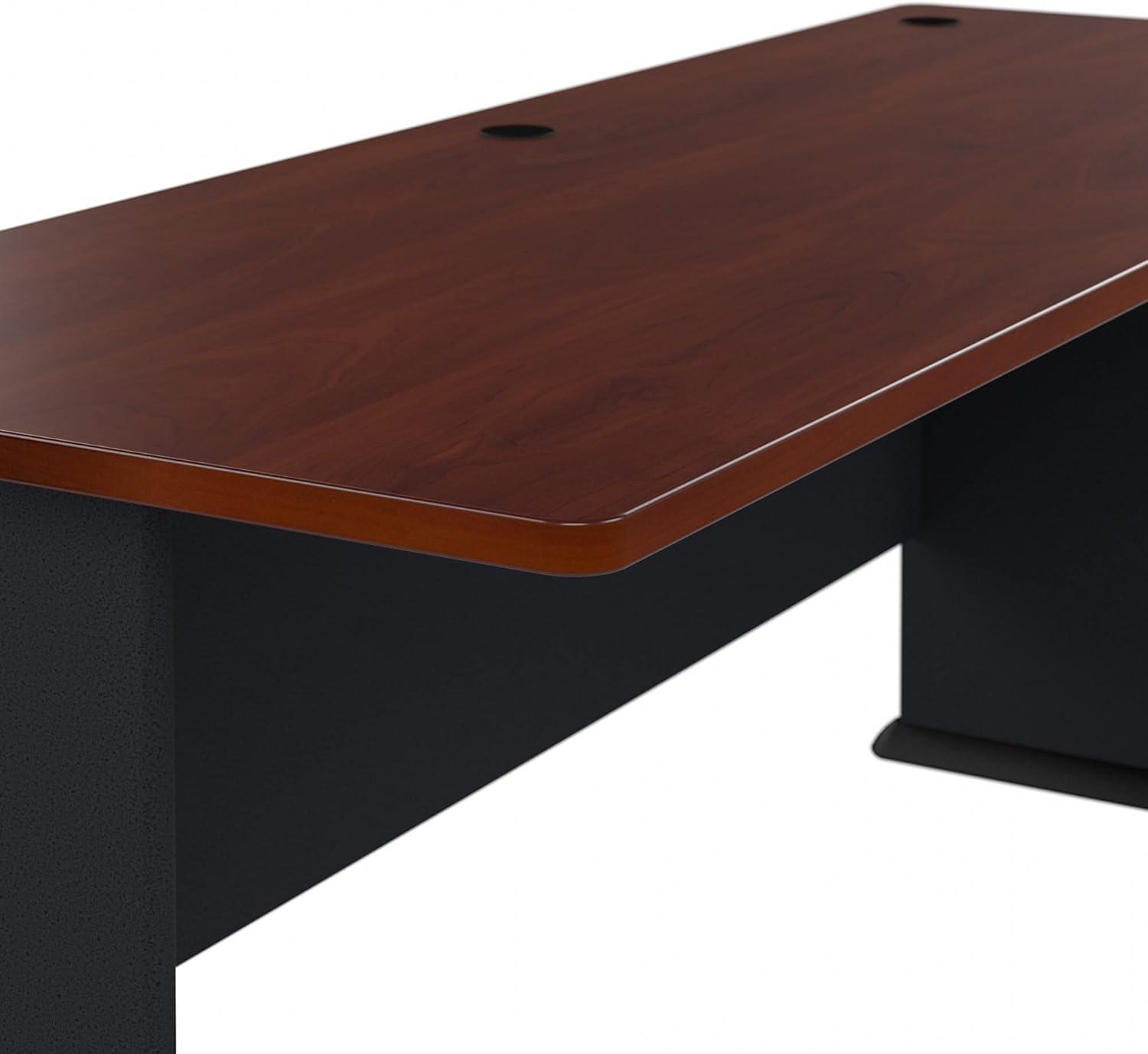 Hansen Cherry Contemporary 72" Executive Desk with Wire Management