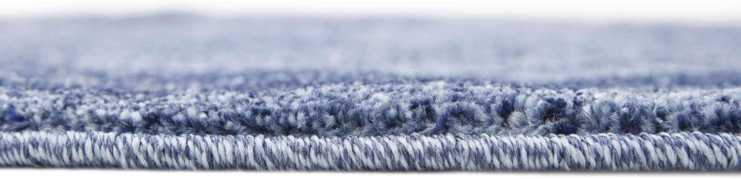 Unique Loom La Jolla Collection Area Rug - Floral (8' Round Blue/Navy Blue)