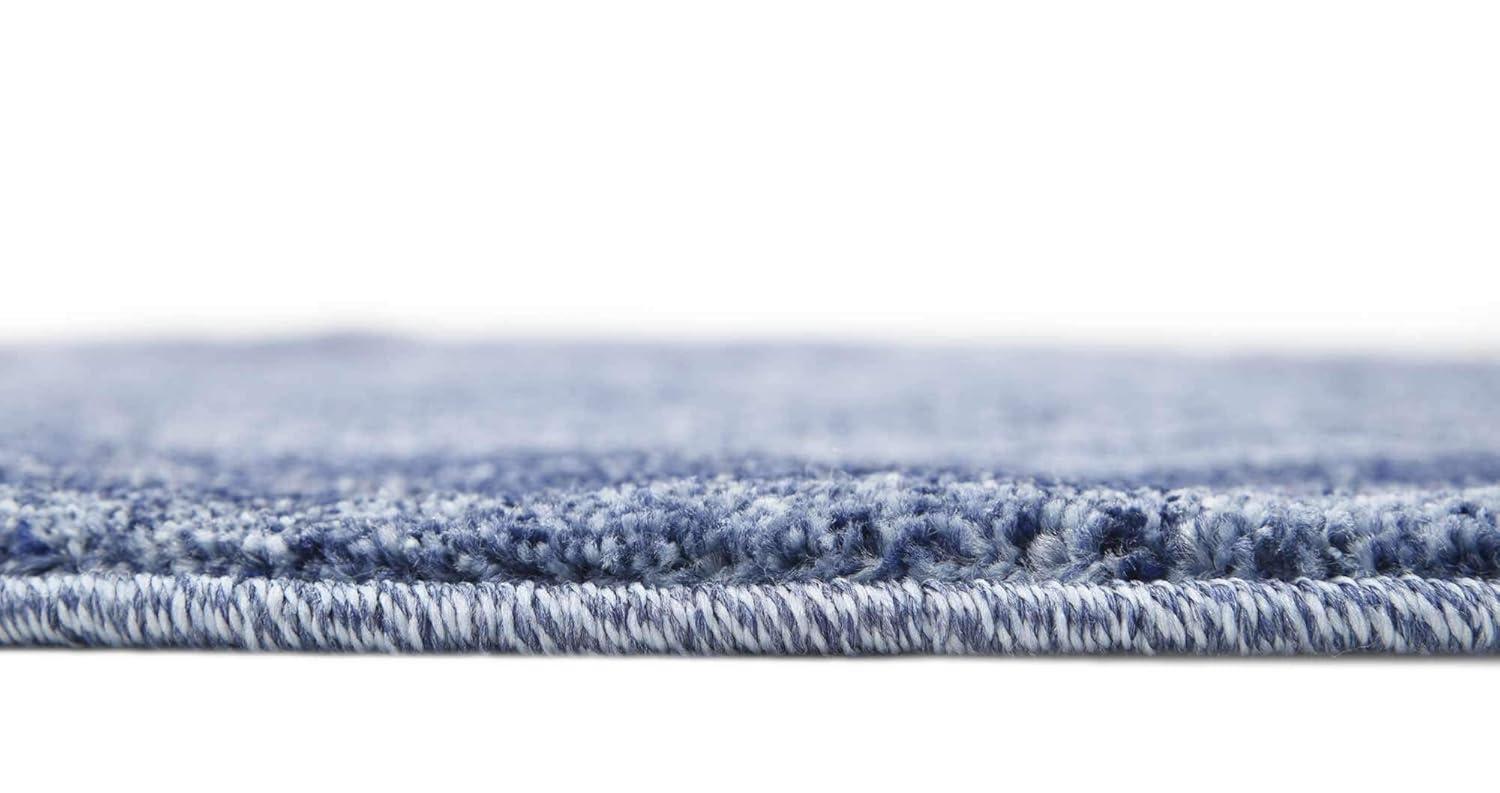 Unique Loom La Jolla Collection Area Rug - Floral (8' Round Blue/Navy Blue)