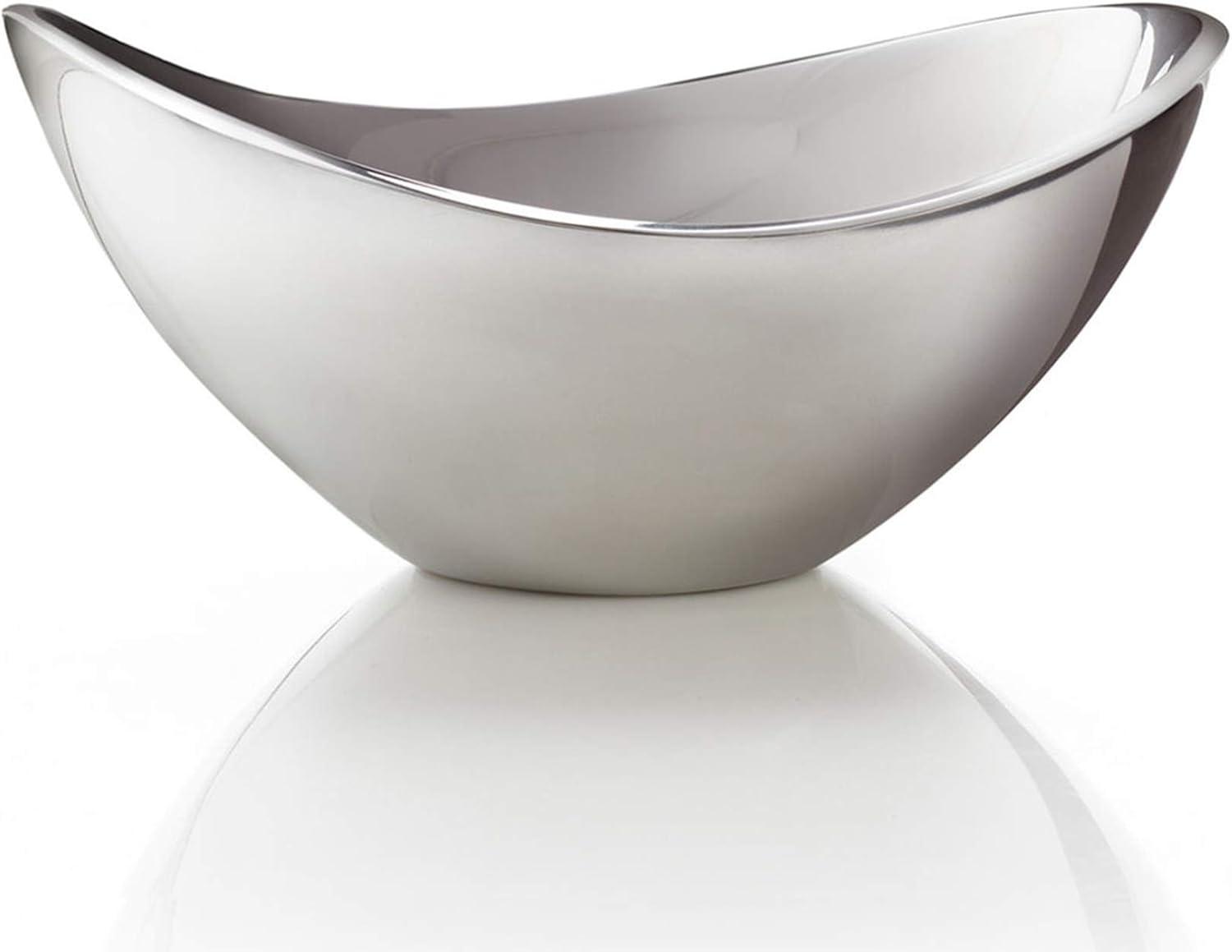 Elegant 9" Metallic Alloy Serving Bowl for Desserts and Appetizers